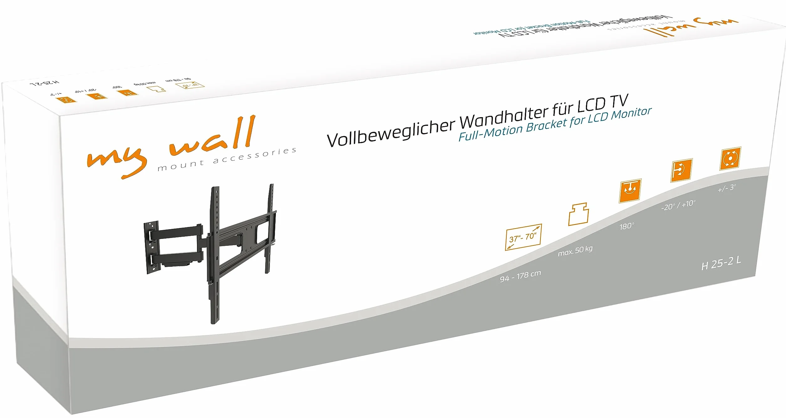myWall HL12WML Zmotoryzowany uchwyt sufitowy do płaskiego ekranu 23-55" biały