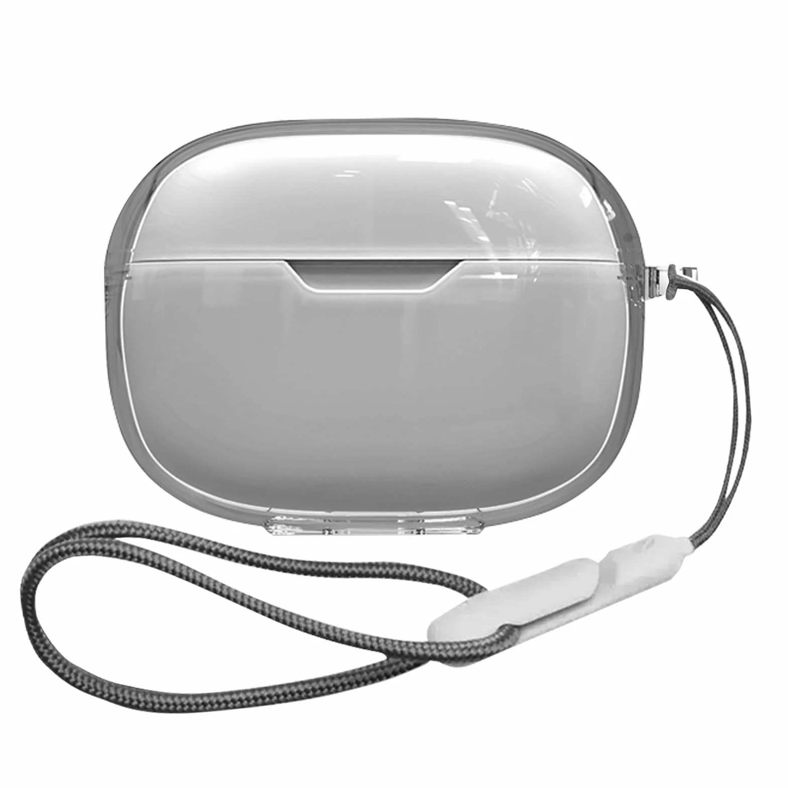 Etui na JBL Wave Beam, miękkie silikonowe etui ochronne na słuchawki ze smyczą, odporne na wstrząsy (przezroczyste)