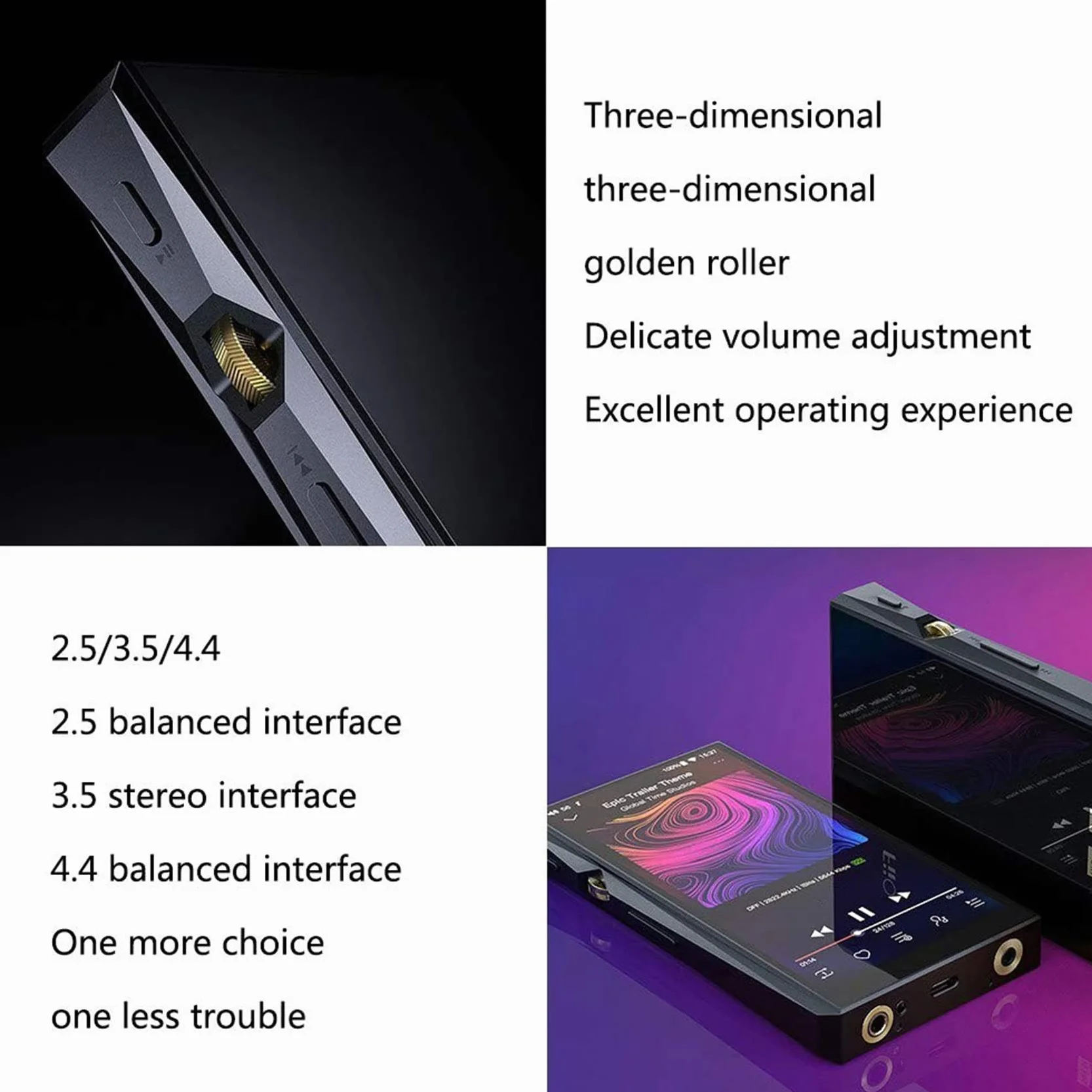 oneforus M11 Przenośna dwukierunkowa sieć Bluetooth HiFi MP3 bezstratna muzyka 4.4 Balance DSD dekodowanie flagowy odtwarzacz czarny