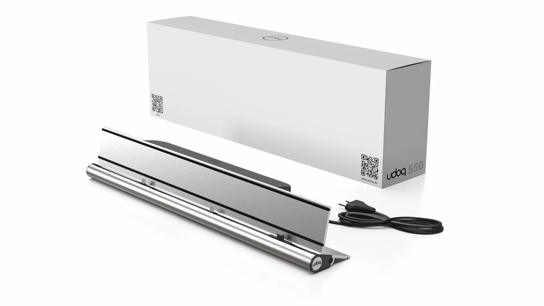 udoq Stacja ładująca 550 USB-C z aluminium z 3 miejscami ładowania i szybkim ładowaniem 68 W, modułowy zestaw startowy z możliwością rozszerzenia, hub ładowania do smartfonów i urządzeń mobilnych