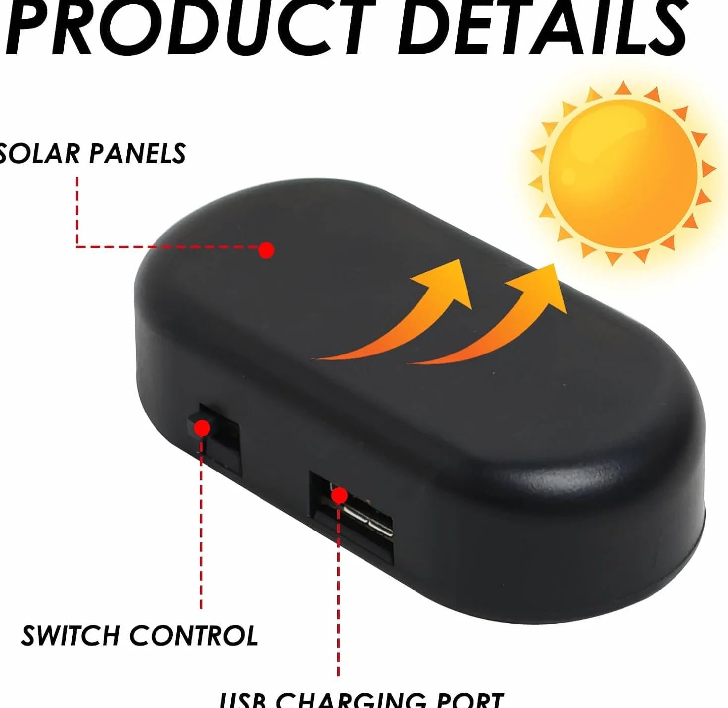 System alarmowy do samochodu, lampa migająca antykradzieżowa, alarm Solar Power Dummy, zabezpieczenie przed kradzieżą do systemu bezpieczeństwa samochodu, lampa Dummy antykradzieżowa lampa migająca
