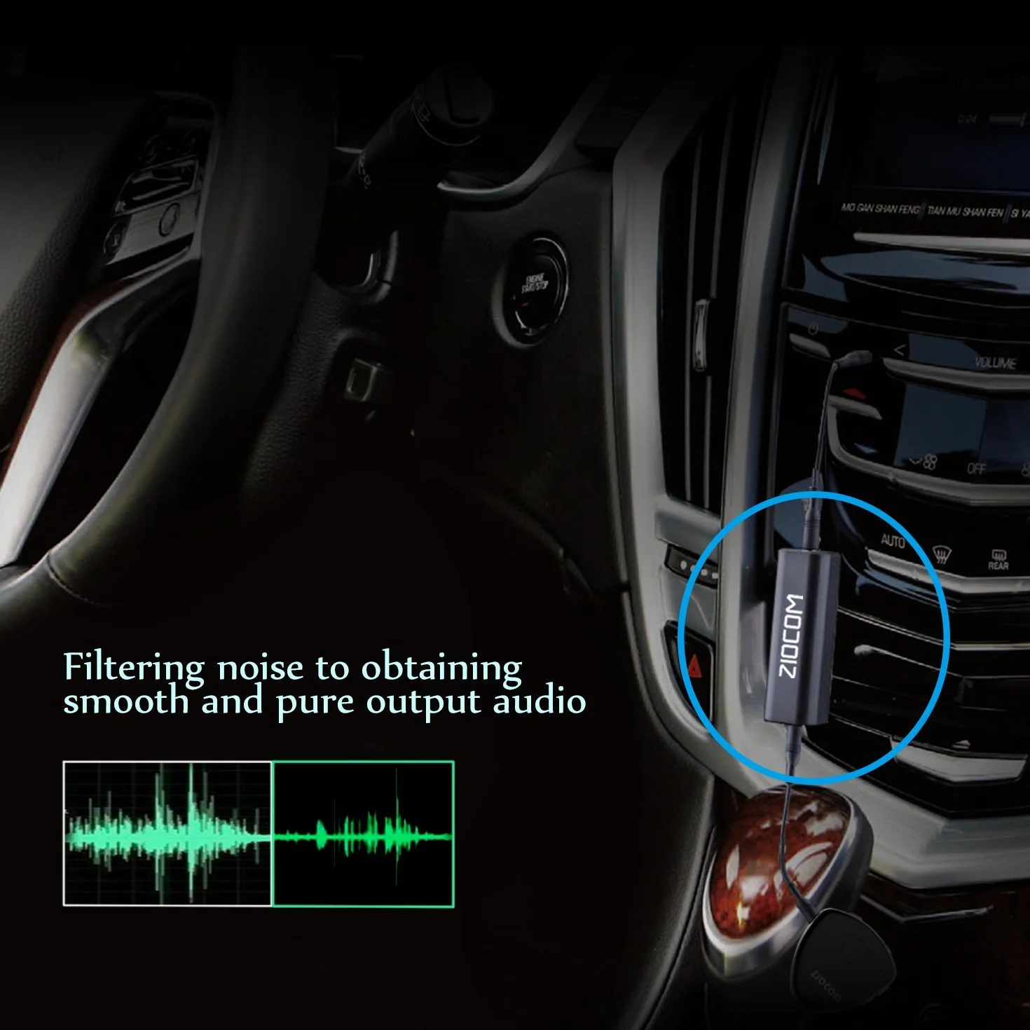 ZIOCOM Filtr przeciwzakłóceniowy izolator Ground Loop audio 3,5 mm