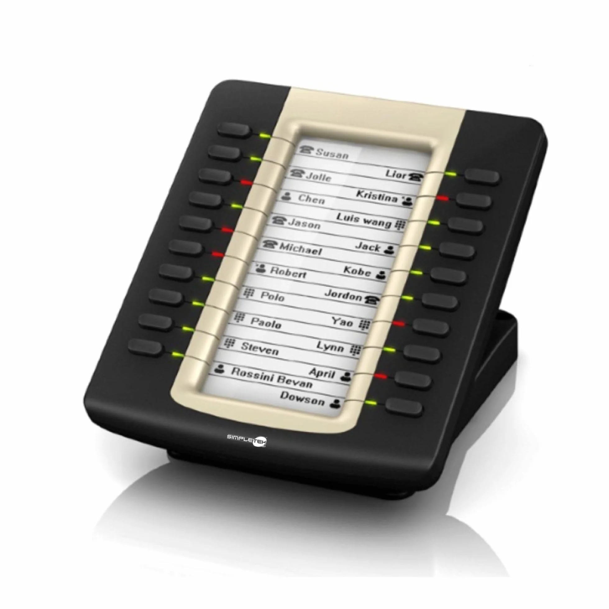SIMPLETEK - Moduł rozszerzeń LCD kompatybilny z Yealink SIP-T27 SIP-T29 | 20 programowalnych klawiszy | wyświetlacz podświetlany (odnowiony)