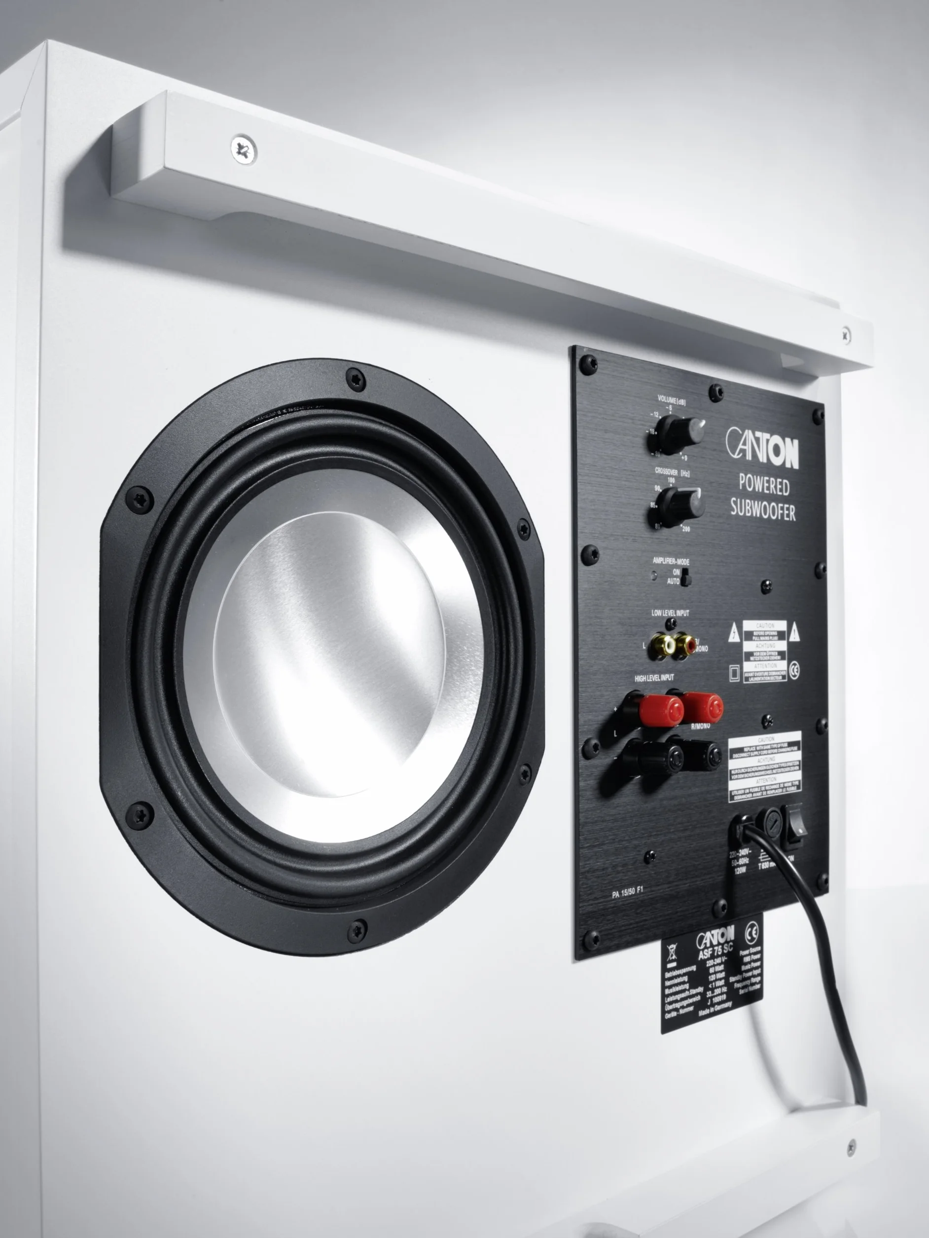 Canton ASF 75 SC Subwoofer, Biały, 60/120 W