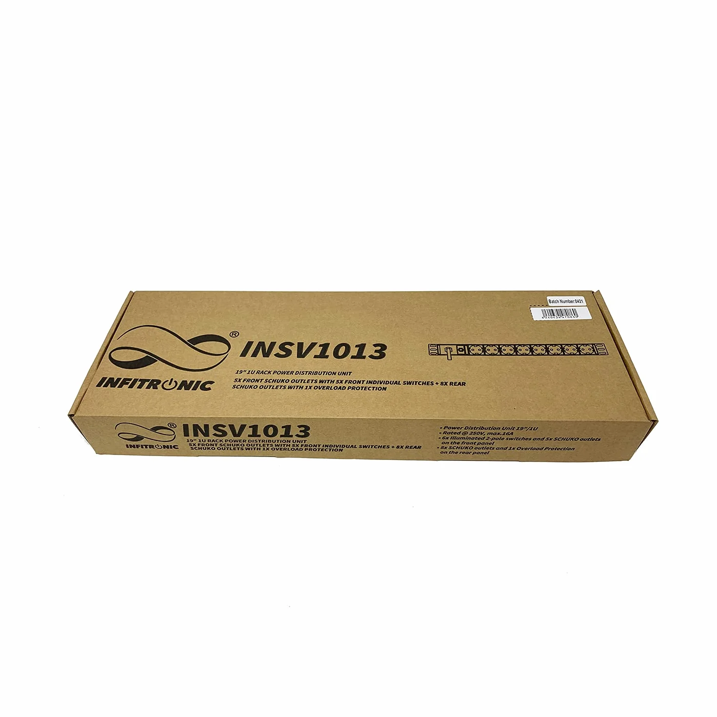 Infinitronic - INSV1013A zasilający 19 cali, 1HE 13 przegródek, listwa zasilająca