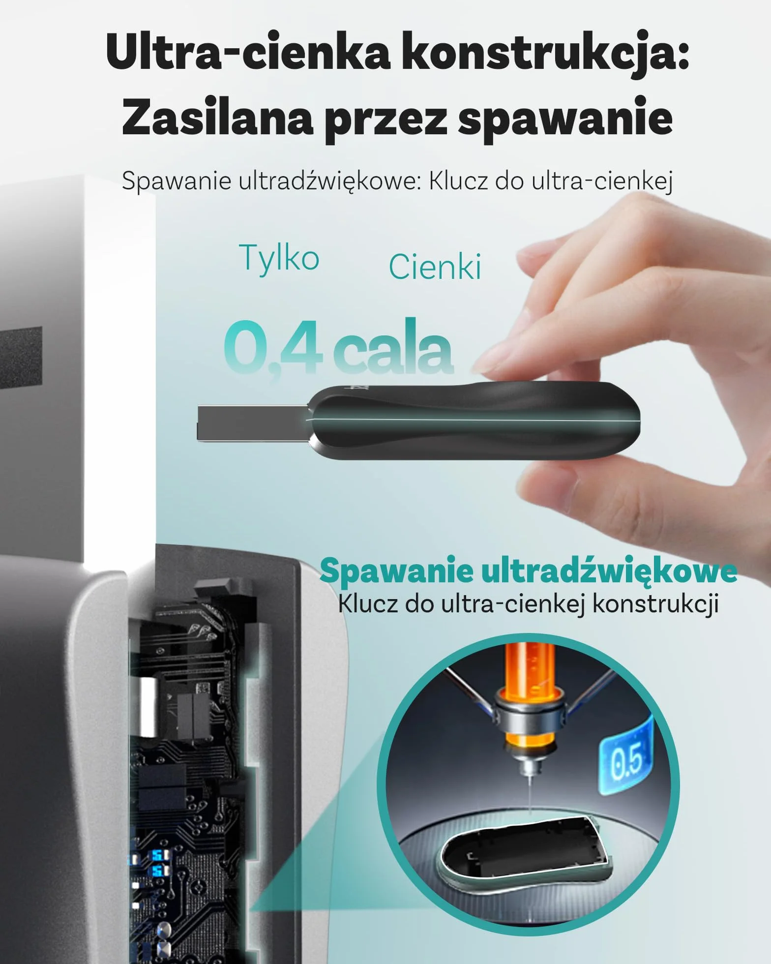 Nowość 2025 Ottocast Mini Flow – Bezprzewodowy adapter CarPlay & Android Auto, Dongle 2 w 1, Plug & Play, Ultra kompaktowy, Kompatybilny z iPhone & Android, Do aut od 2016 (Nie dla BMW/Tesla)