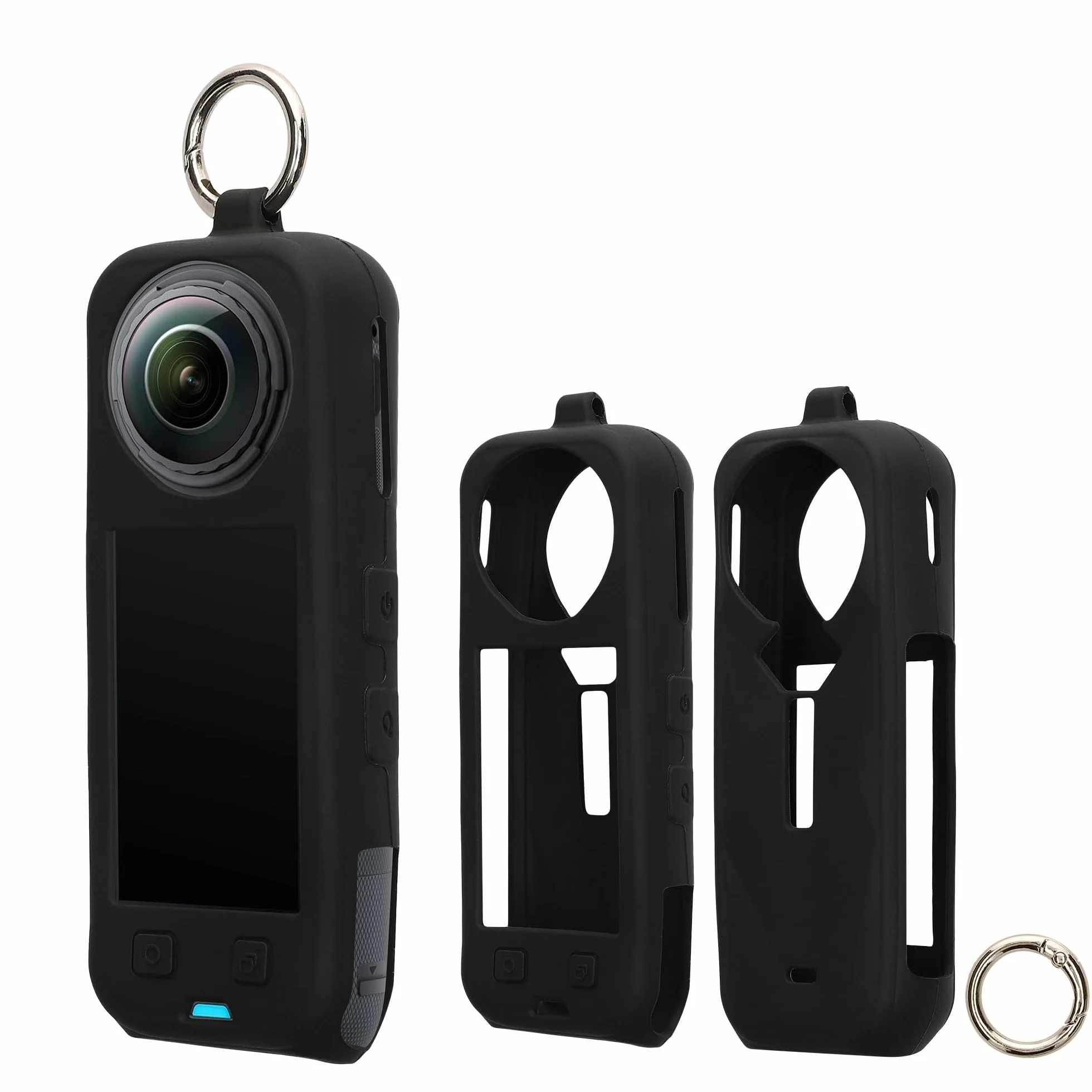 kwmobile Silikonowe etui kompatybilne z Insta360 X5 - etui ochronne na aparat - czarne