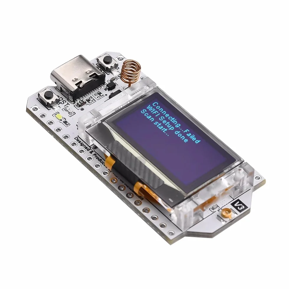 DollaTek 863 MHz – 928 MHz Lora V3 Meshtastic SX1262 panel rozwojowy 0,96 wy?wietlacz OLED ESP32 WiFi Kit 32 rozwój kart Bluetooth Dual-Core IOT modu? LoRaWAN do Arduino