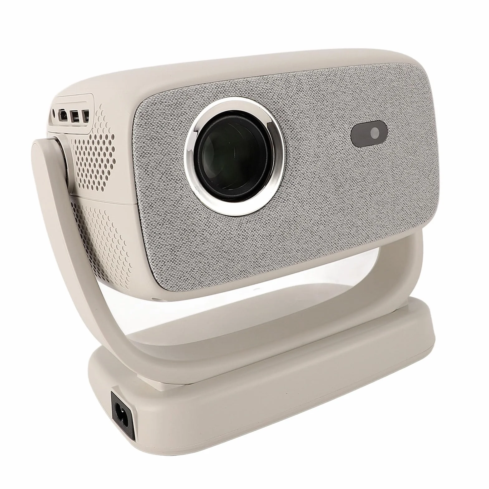 Projektor 4K z podstawą obrotową o 180°, Wi-Fi 6, Automatyczna Korekcja dla TV Stick, Smartfona, Projektora Filmowego na świeżym Powietrzu (wtyczka UE)