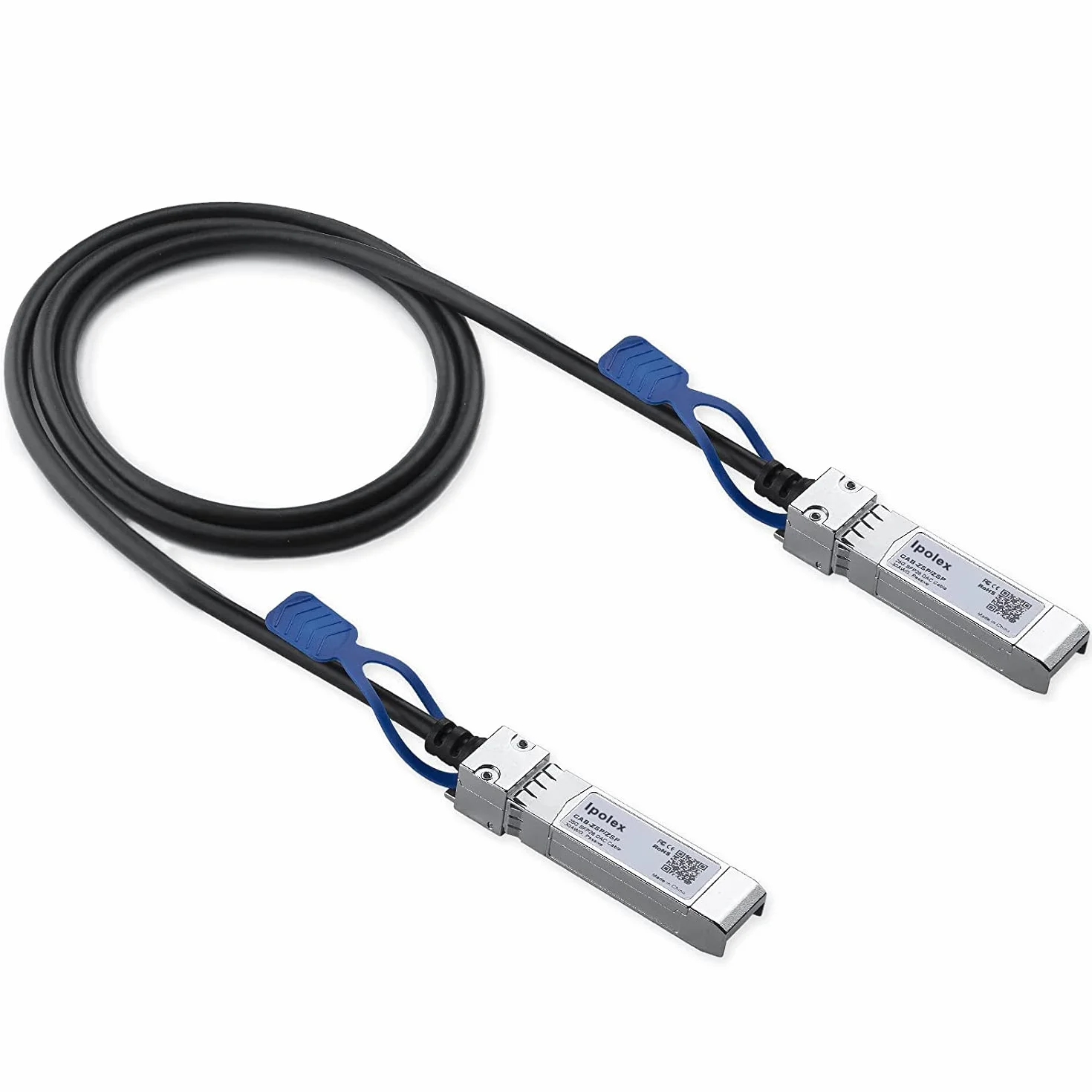 ipolex Kabel 25 G SFP28 DAC, 25 GBASE-CR SFP+ kabel Twinax, 25 Gbit/s SFP28 do SFP28 Direct Attach miedziany kabel pasywny, do Cisco SFP-H25GB-CU3M, Ubiquiti UACC-DAC-SFP28, Arista itd. 1 m