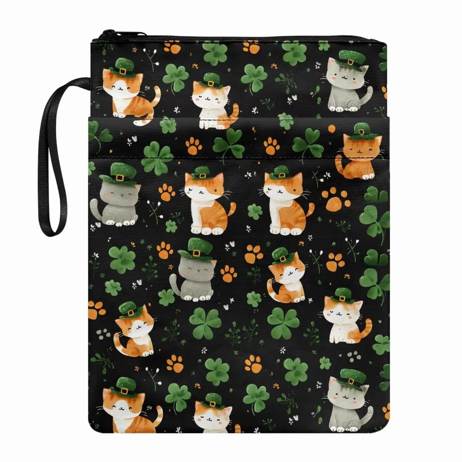 Wanyint Etui na książki 29x22 cm z zamkiem błyskawicznym irlandzki ochraniacz dla kobiet