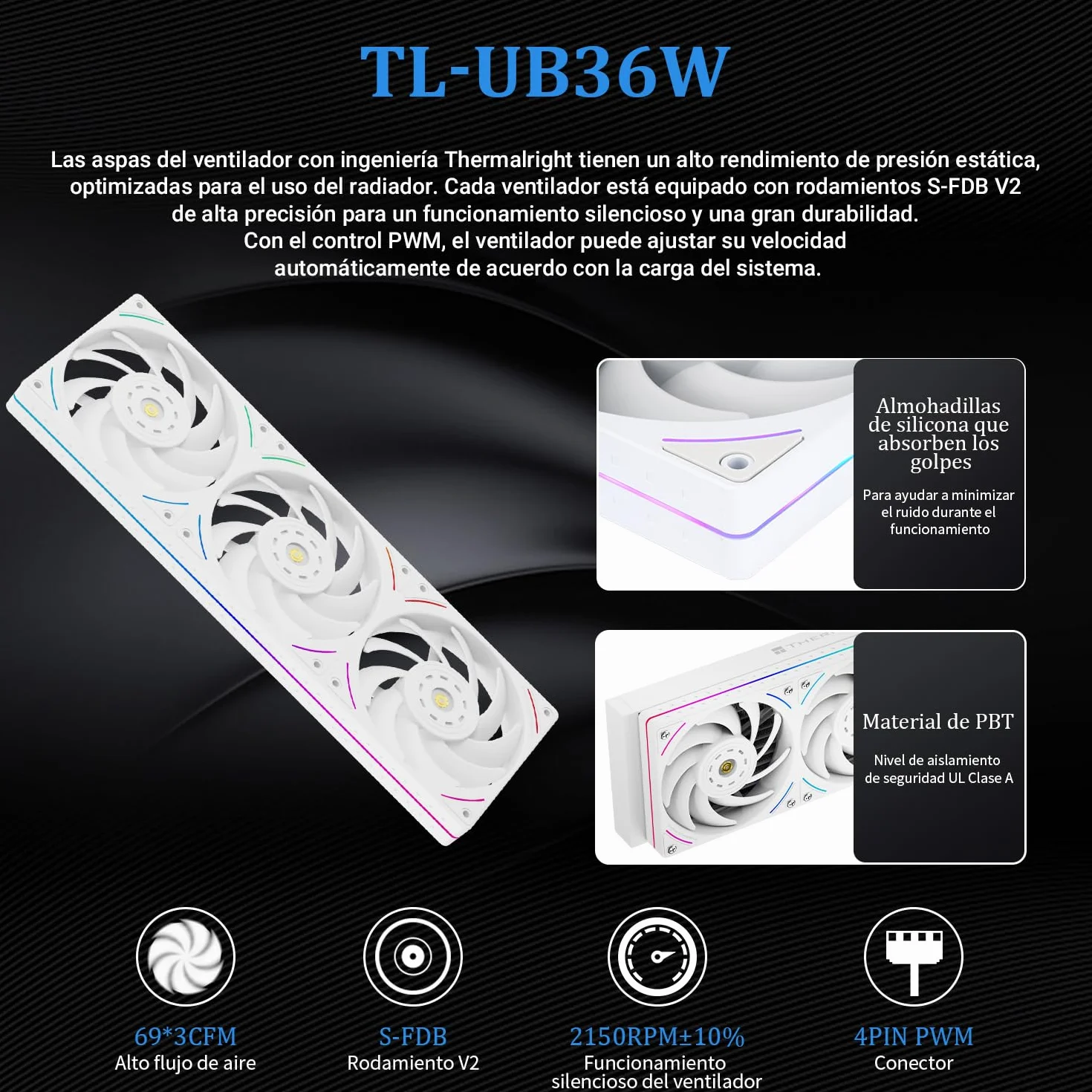 TR Mjolnir Vision 360 UB PRO ARGB Biały CPU-Aio-Chłodnica, 360-Specyfikacja System Chłodzenia Wodoodporny z Wentylatorem Wbudowanym, 3,5" Ekran LCD z Rozdzielczością 640x480 dla AM4/AM5; Intel LGA1700