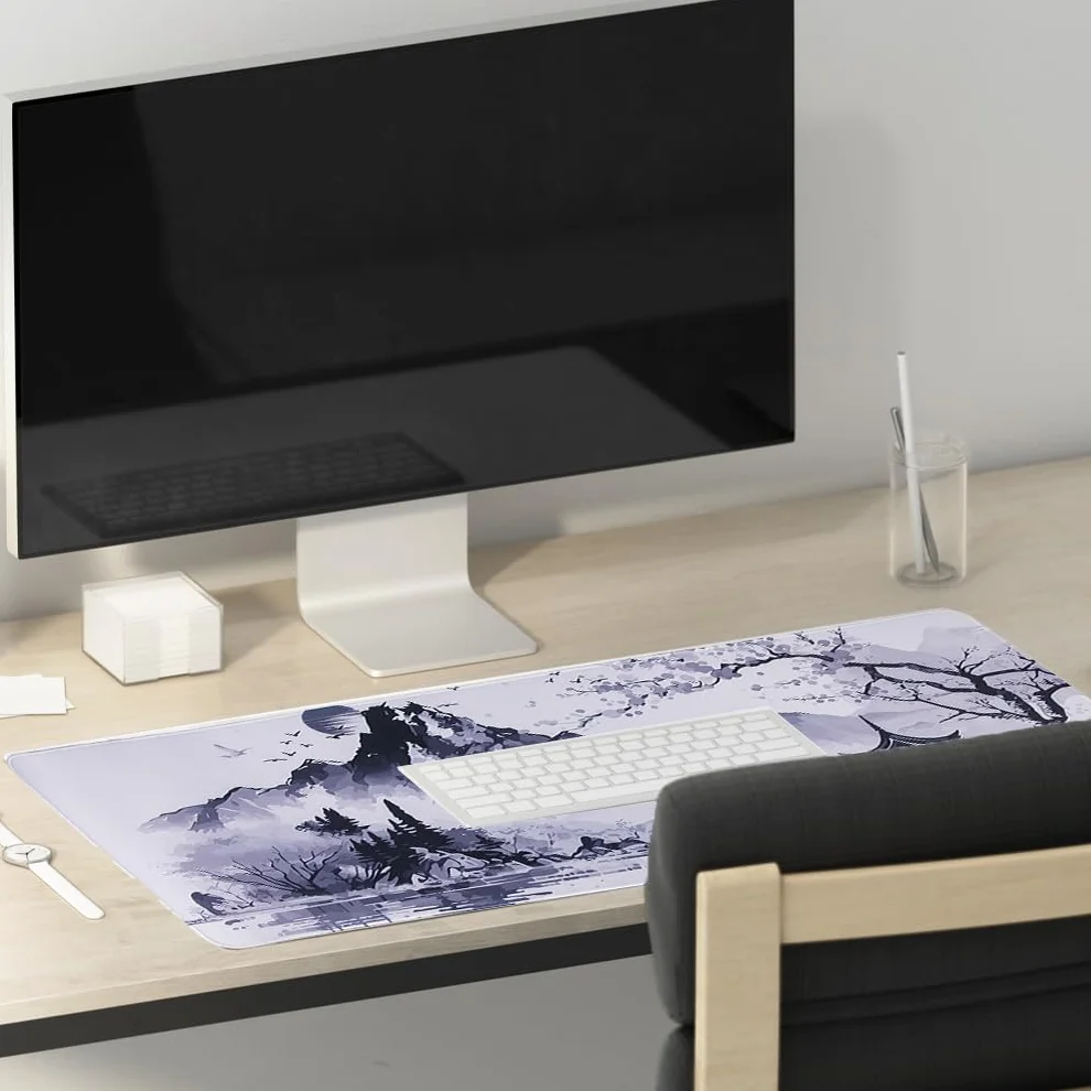 lachineuse - Podkładka pod mysz XXL - Mount Fuji - Azja przyjemności - 800 x 300 x 3 mm - Japońska dekoracja - antypoślizgowa i wodoodporna - Dekoracja biura - Pomysł na prezent Japonia Azja