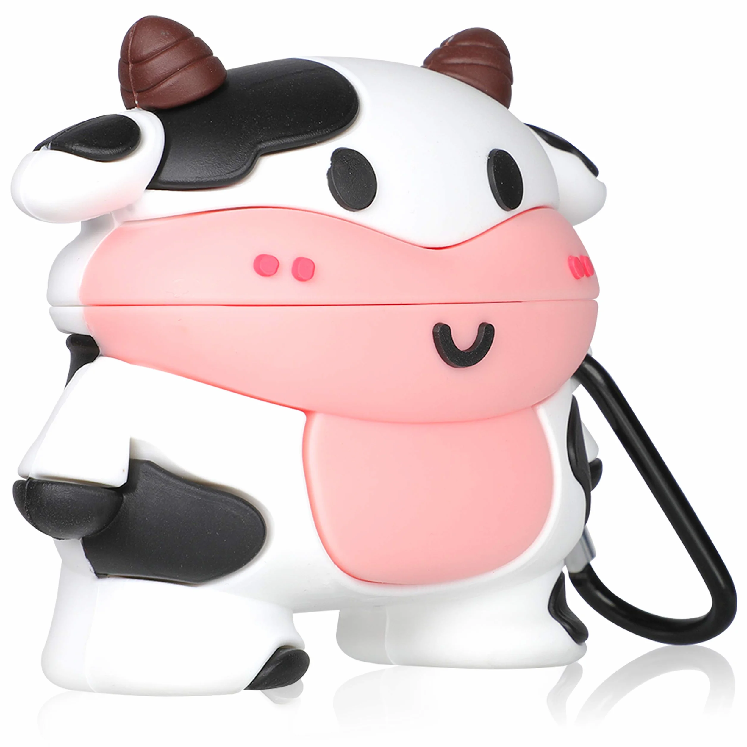 Etui na AirPod Pro / 3 kreskówka design śliczny kawaii 3D silikonowa osłona brelok moda śmieszne fajne zwierzę miękka ochronna do Air Pods Pro dziewczyny dzieci kobiety etui na AirPods 3 (uśmiech krowa)