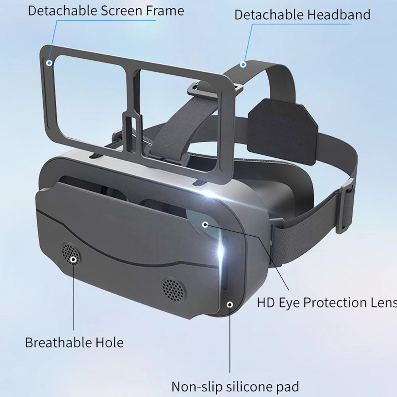 5 Pcs Okulary wirtualnej rzeczywisto?ci - Zestaw s?uchawkowy VR dla Androida | Okulary HD VR Zestaw s?uchawkowy do wirtualnej rzeczywisto?ci do gier VR Filmy, zestaw s?uchawkowy VR do Homraa