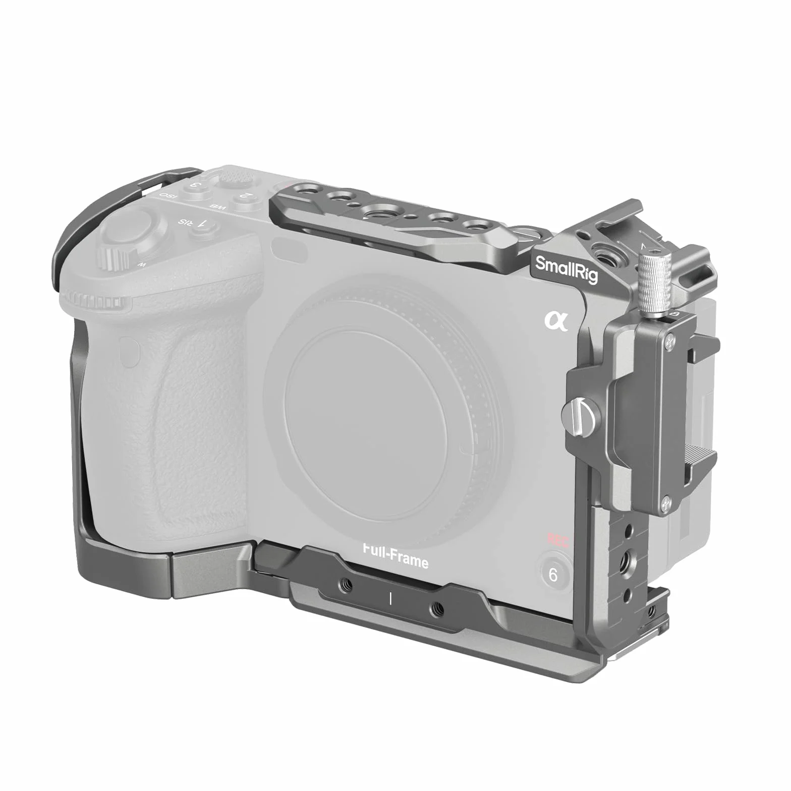 SMALLRIG FX3 / FX30 HawkLock Quick Release Camera Cage Kit dla Sony z Uchwytem na Kabel, Wbudowanym Uchwytem QR Cold Shoe NATO Rail/QR Plate dla Arca, Kompatybilny z Oryginalną Rękojeścią XLR - 4770