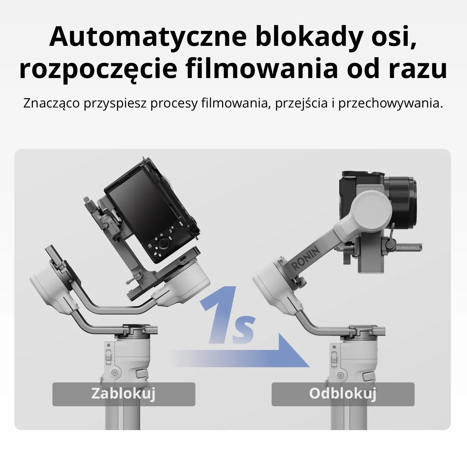 DJI RS 4 Mini, stabilizator gimbala do aparatu, Canon/Sony/Nikon/Fujifilm | wbudowane pionowe nagrywanie 3. generacji, automatyczne blokady osi 2. generacji, Ulepszone wyważanie Teflon