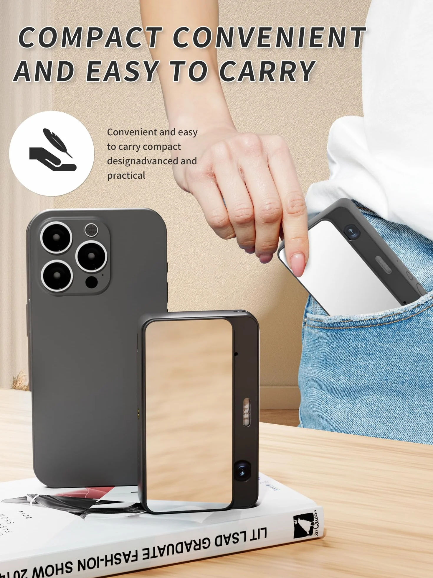 MUTRAIN Cyfrowa kamera punktowa i fotograficzna z lustrem, 1080p do ćwiczeń fotograficznych, czarny, X10, 32G