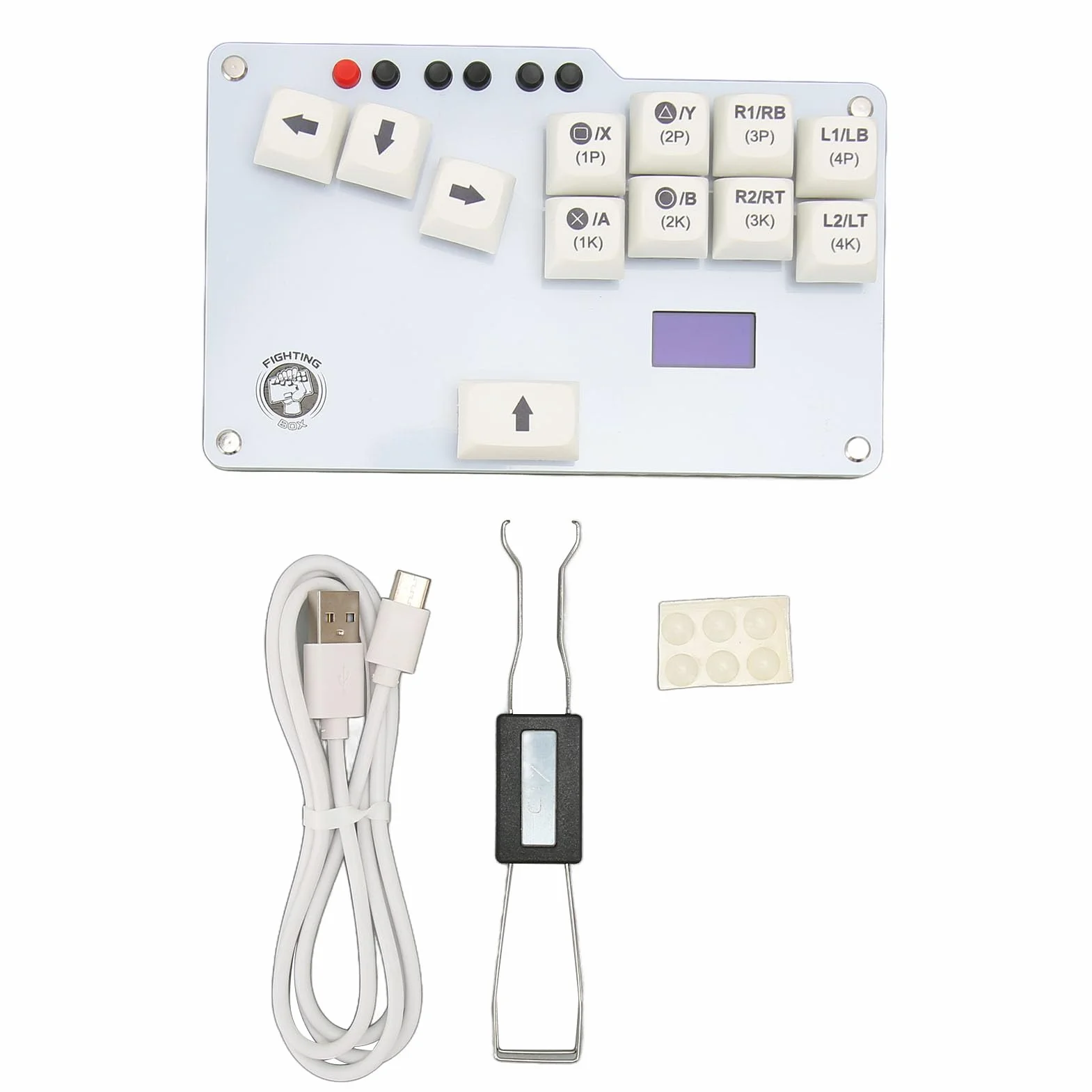 Generic Klawiatura Fighting Box Niskie Opóźnienia Konfigurowalne Tryby Wprowadzania Danych dla Bijatyk Zręcznościowych na konsolę PC 15,6 X 9,7 X 2,3 Cm
