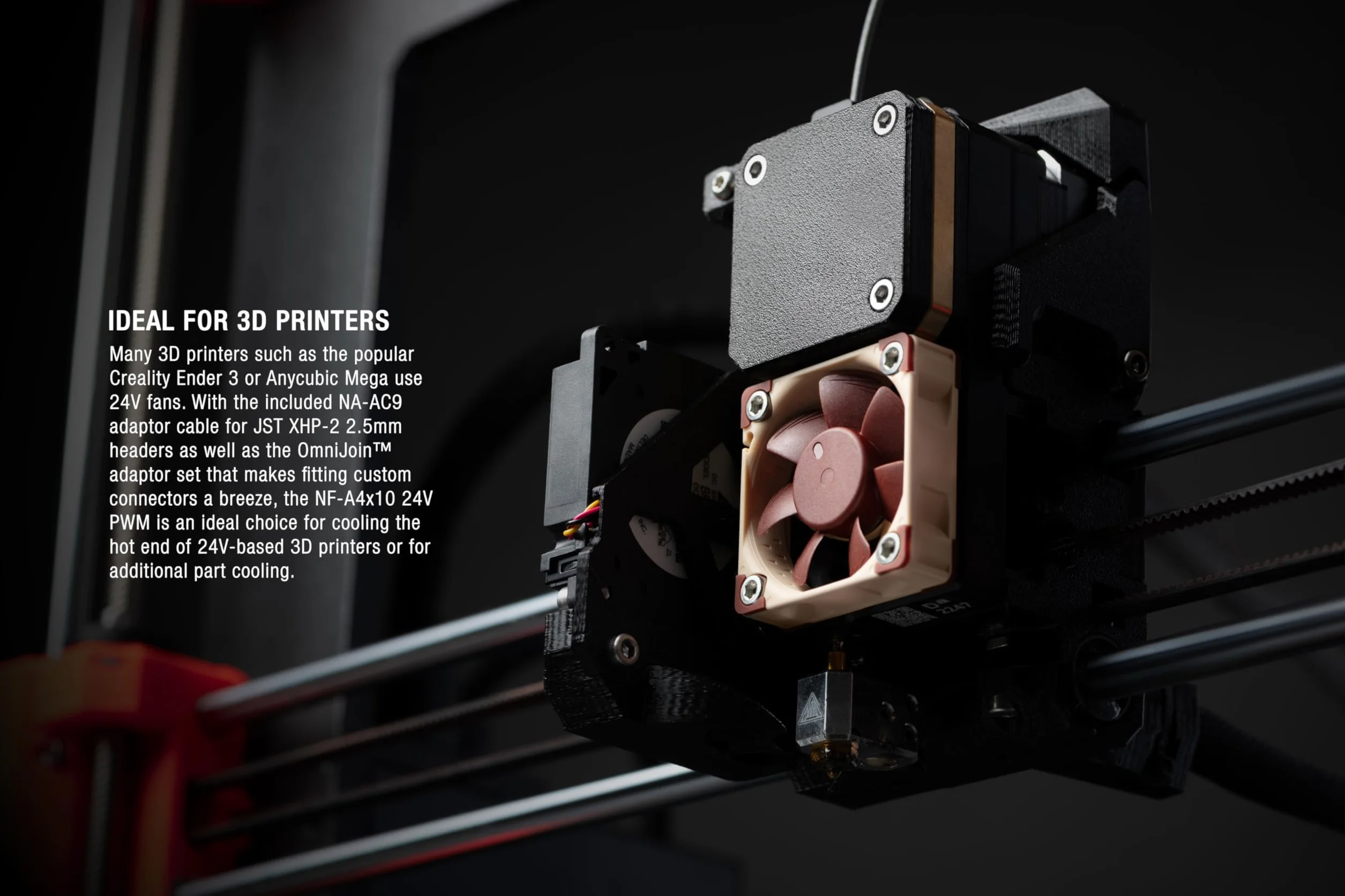 Noctua NF-A4x10 24V PWM, Cichy 40-milimetrowy Wentylator do Drukarek 3D i Innych Zastosowań (40x10 mm, Brązowy)