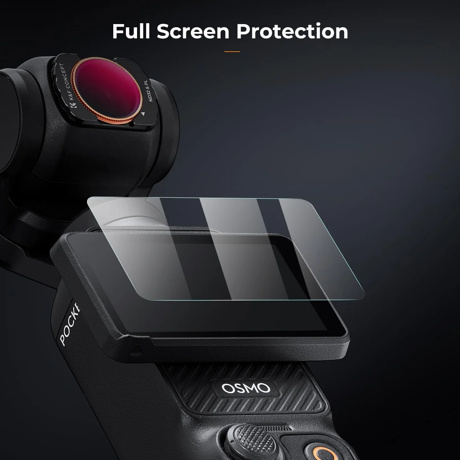 K&F Concept 4-pak - ND8/PL, ND16/PL, ND32/PL, ND64/PL kompatybilny z Osmo Pocket 3, neutralna optyka kolorów, wielowarstwowe powłoki ND filtry polaryzacyjne