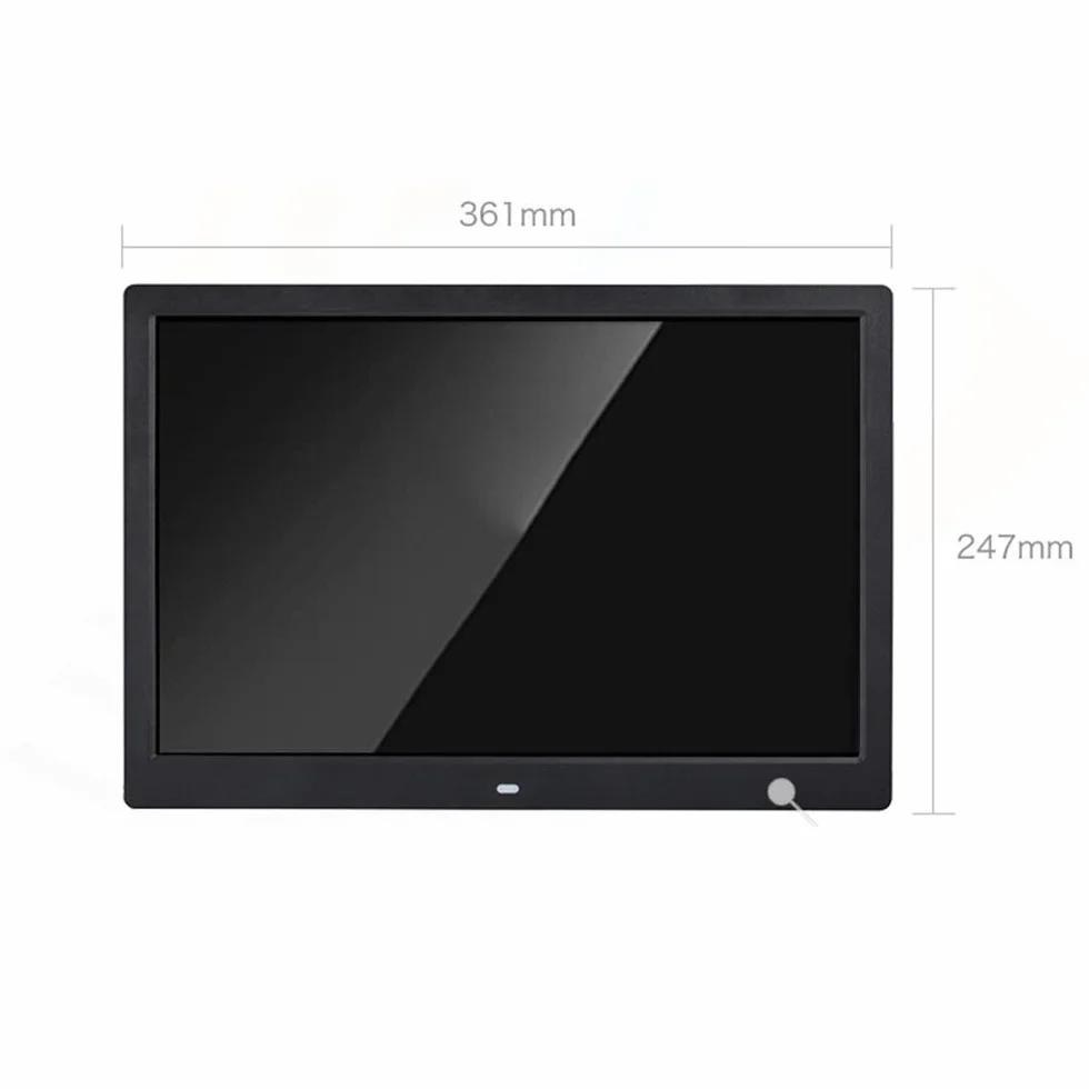 Cyfrowe ramki na zdjęcia 15 W, elektroniczny, album fotograficzny, obsługa USB/SD Zdjęcia, Muzyka/Kalendarz odtwarzacza wideo, czarny