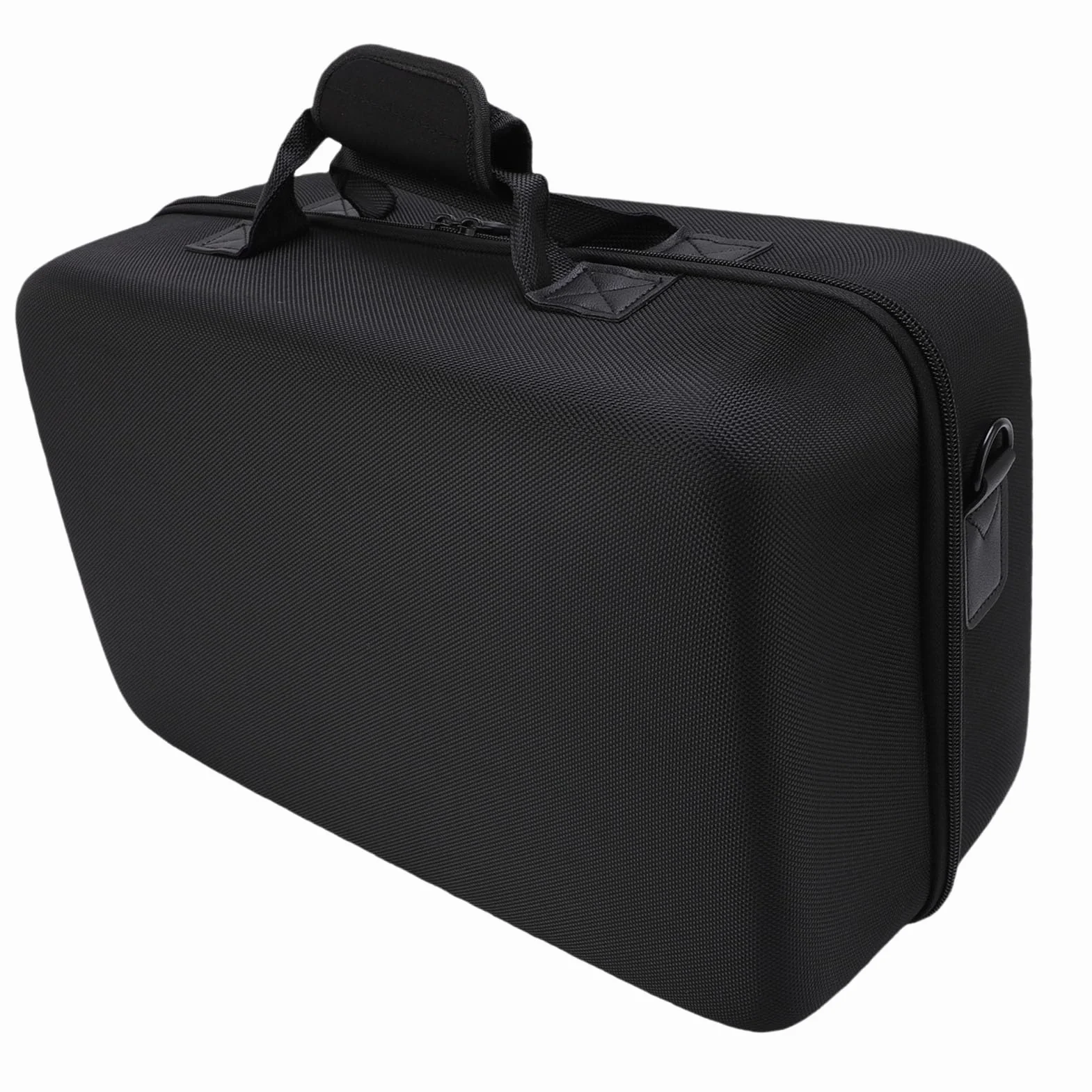 Generic Przenośna Torba Podróżna Konsoli Gier, Wodoodporna Konsola Ochronna Twarda Skrzynka do Przenoszenia dla Kontrolera Pionowe Kable Słuchawkowe (BLACK)