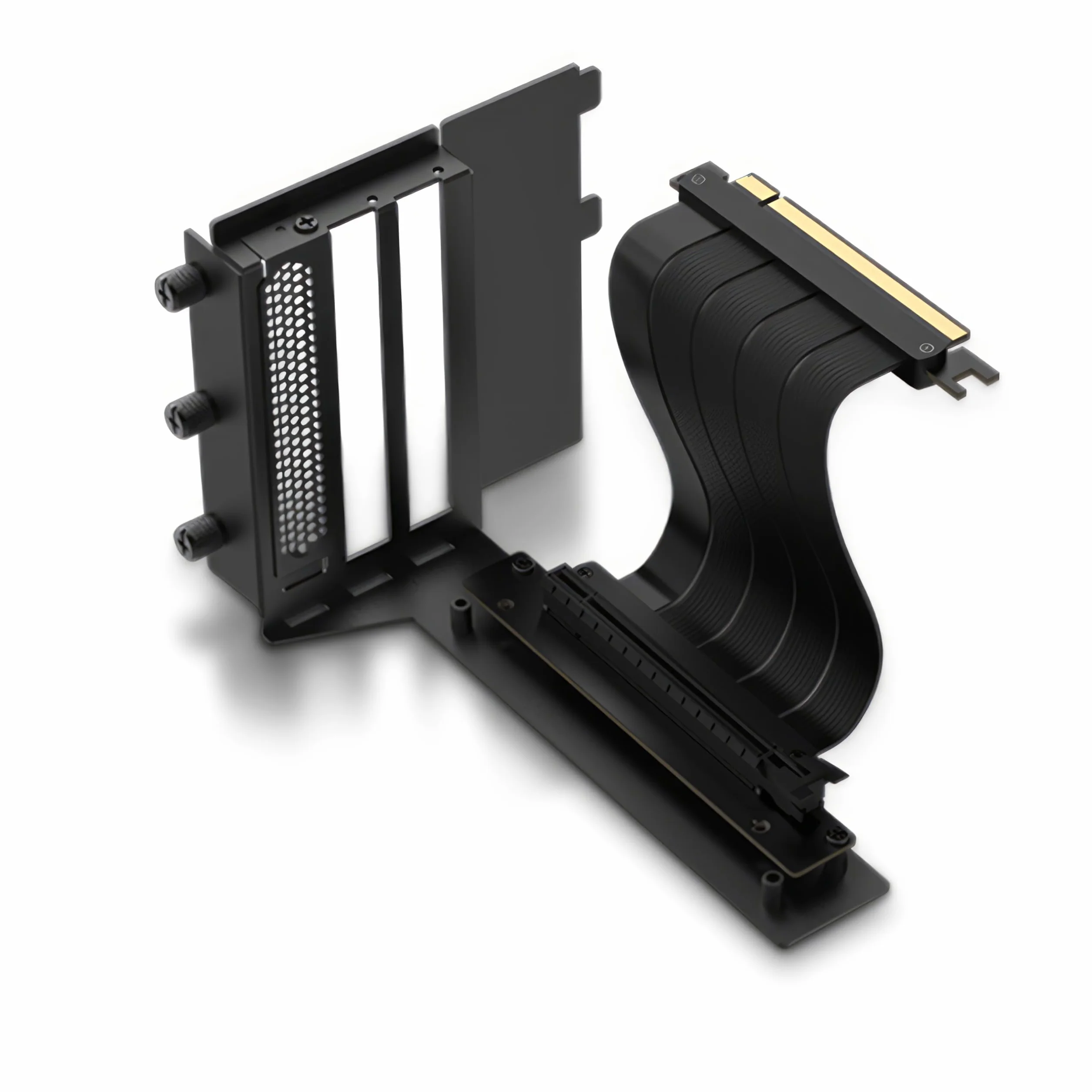 APNX Zestaw uchwytów pionowych GPU 1, PCI Express 5.0 X16 płaski kabel riser 150 mm, czarny