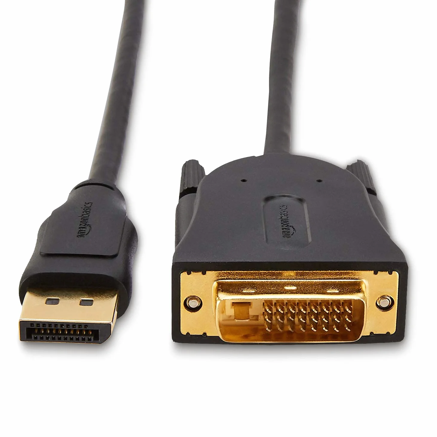 Amazon Basics Kabel DisplayPort do DVI, 1920x1080p, 1080@60Hz, kabel winylowy, pozłacane wtyczki,1,83 m, czarny