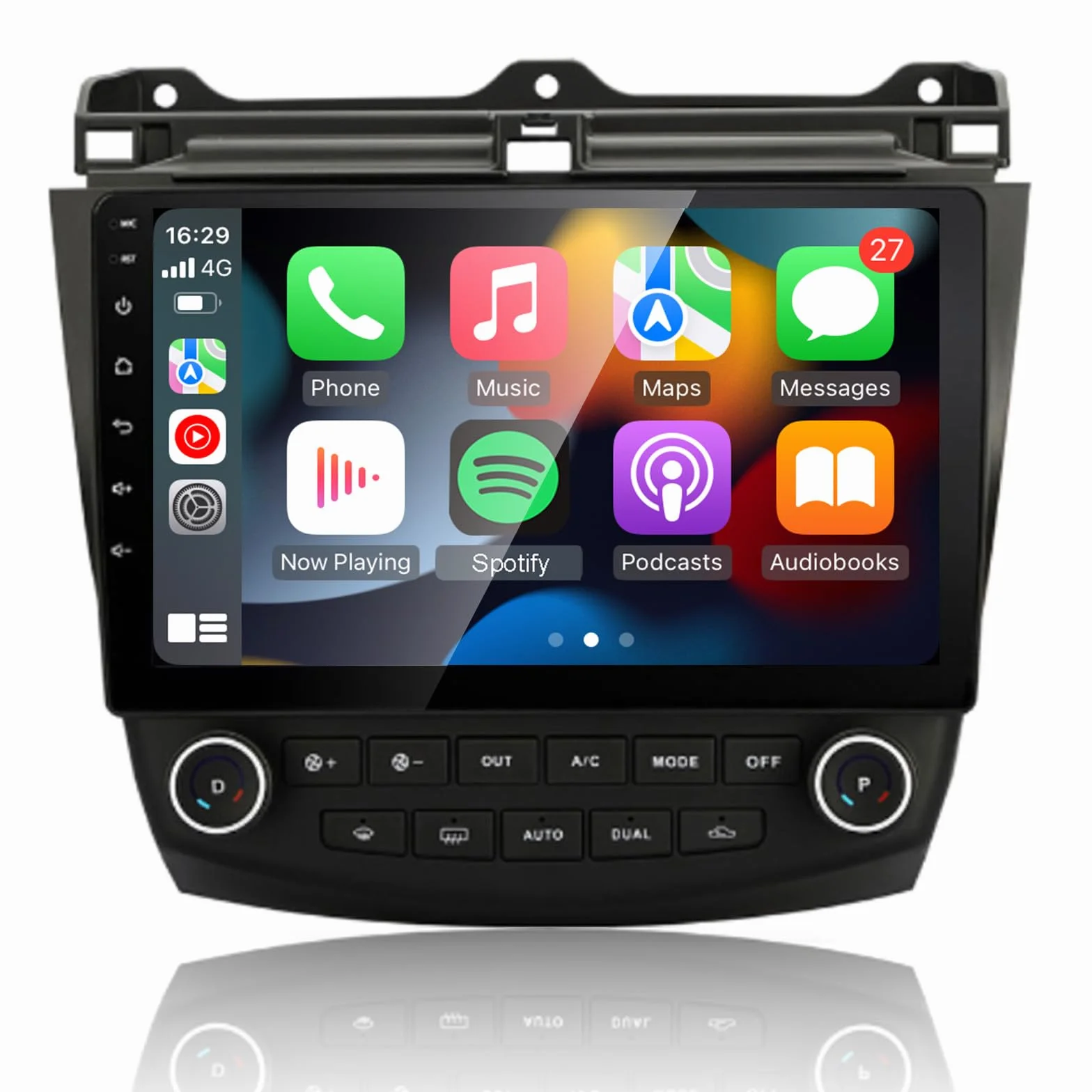 EZoneTronics 22.9 cm Android radio samochodowe stereo, nawigacja GPS, Carplay i Android Auto, Bluetooth, WIFI, do Honda Accord 2002-2007