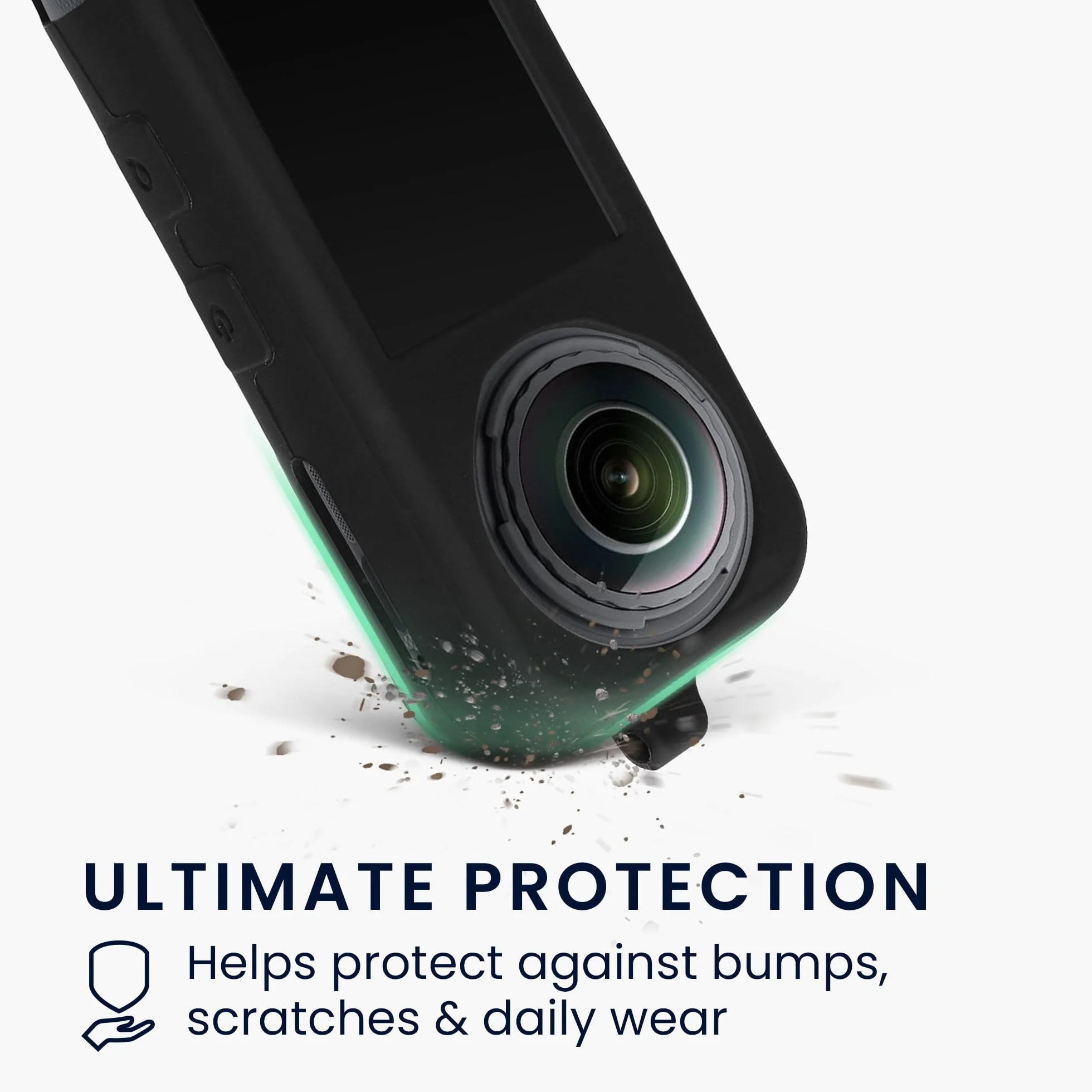 kwmobile Silikonowe etui kompatybilne z Insta360 X5 - etui ochronne na aparat - czarne