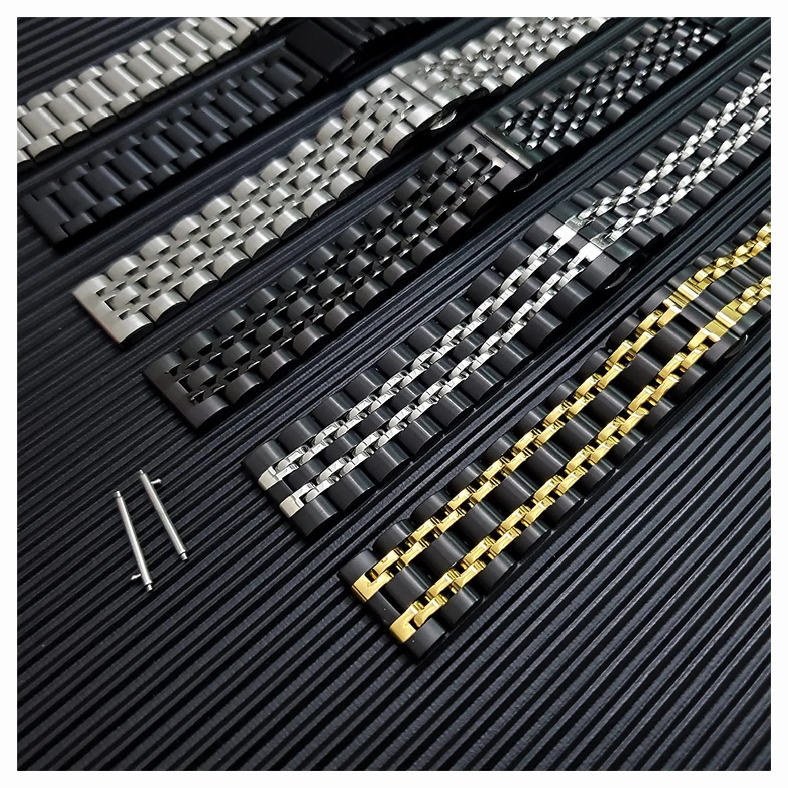 Pasek obserwacyjny odpowiedni do inteligentnej metalowej opaski, 20 mm, wymiennego paska ze stali nierdzewnej 22 mm