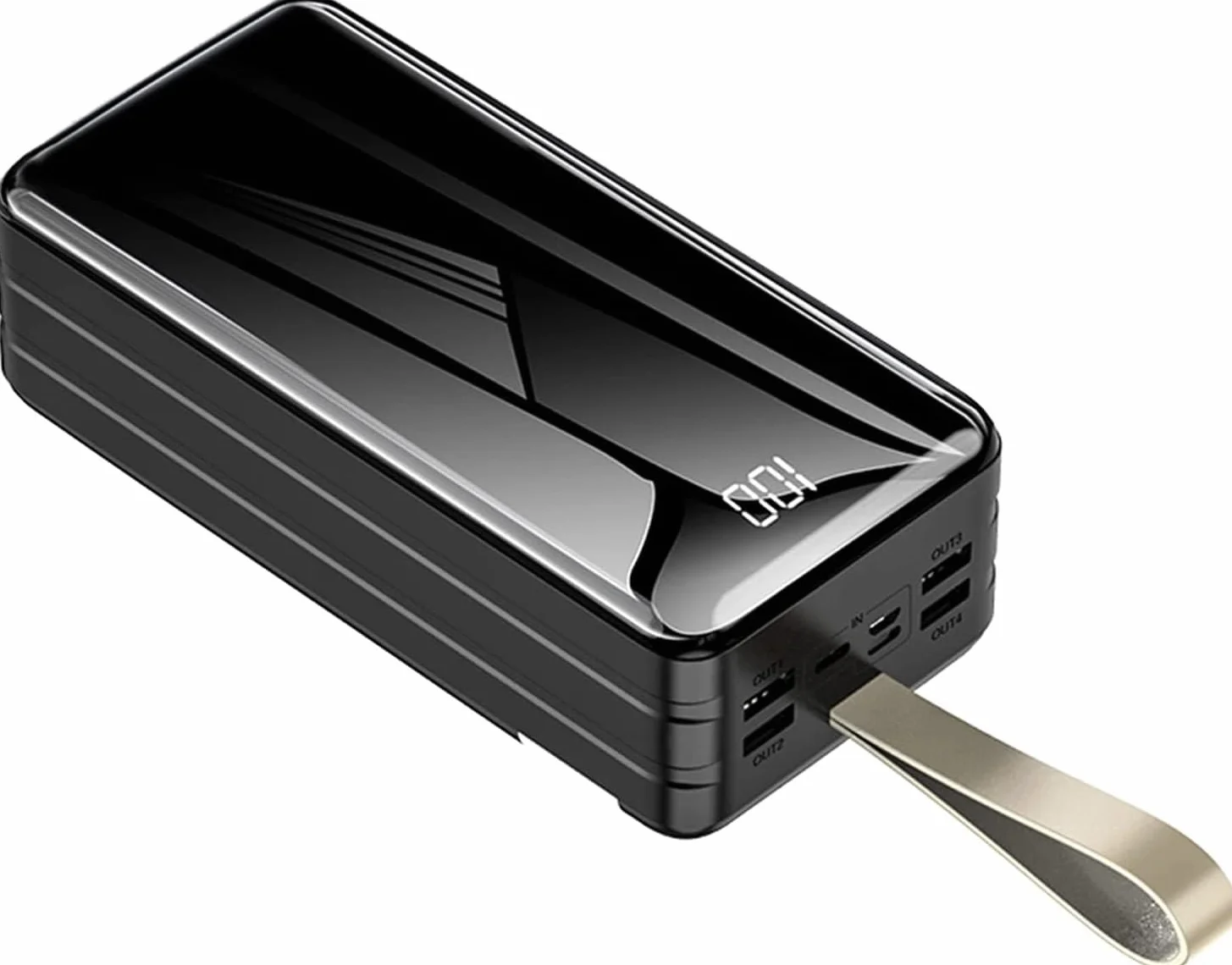Akumulator o dużej pojemności 60000-80000 mAh przenośna ładowarka powerbank szybkie ładowanie 4 urządzenia jednocześnie do wszystkich telefonów komórkowych, tabletów, konsol do gier (czarny, 80000 mah