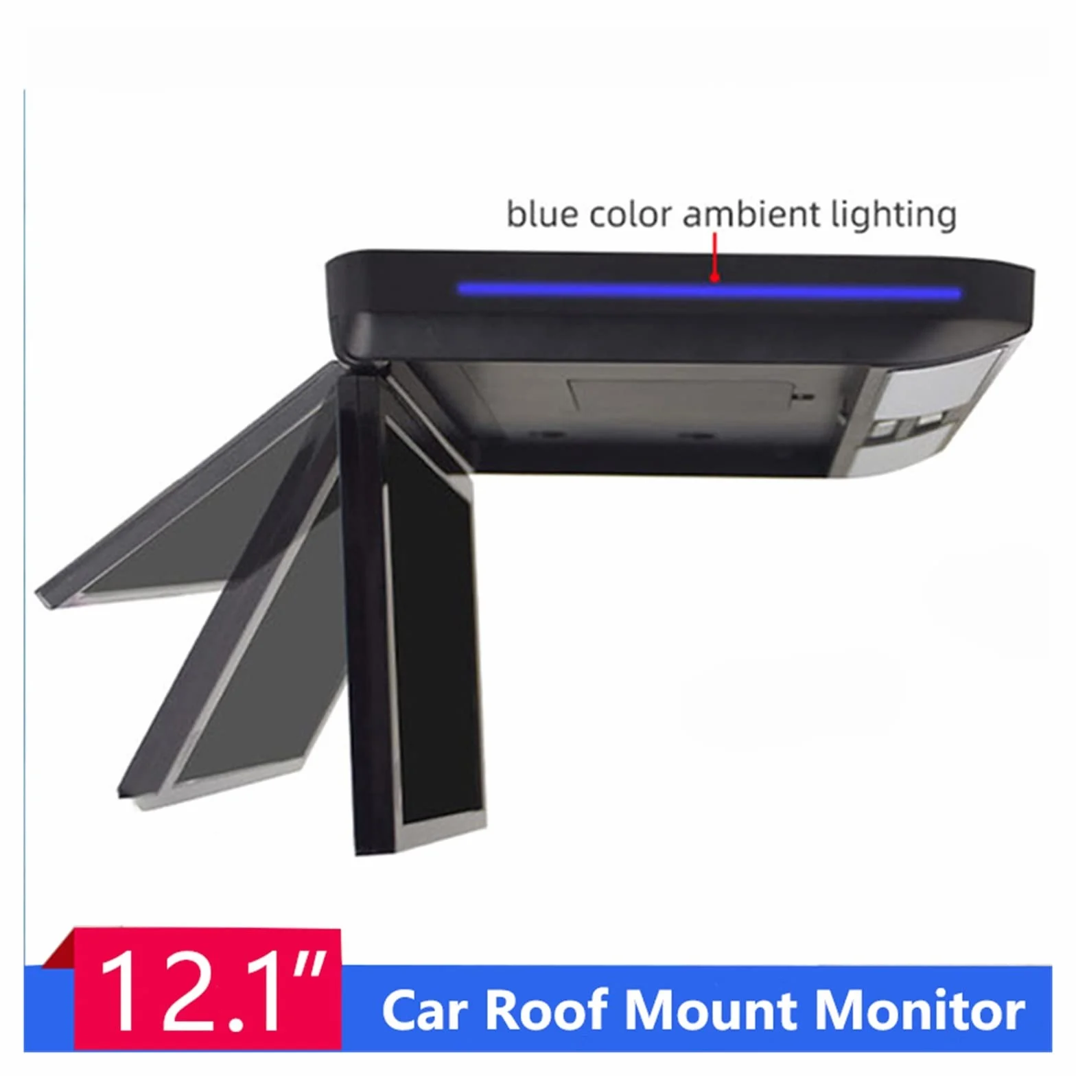 Odtwarzacz zagłówka samochodu 12.1 Cal samochodowy Monitor sufitowy HD ekran LCD wyświetlacz do montażu na dachu odtwarzacze wideo multimedia TV wyjście FM(12.1 inch monitor)