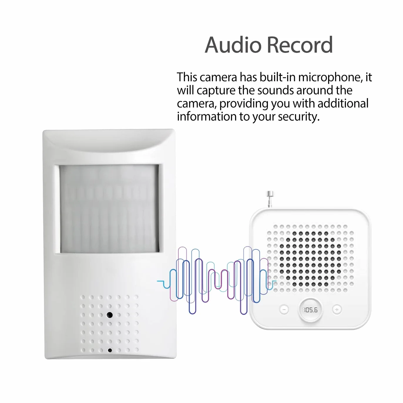 Kamera HD 5 MP PIR Audio POE IP, obiektyw 3,7 mm, widok 80°, 940 nm, LED IR noktowizor, kamera CCTV, mini kamera do monitoringu wewnętrznego, PIR, kamera wideo P2P H.265 (IPIR-P-A-HS, biała)