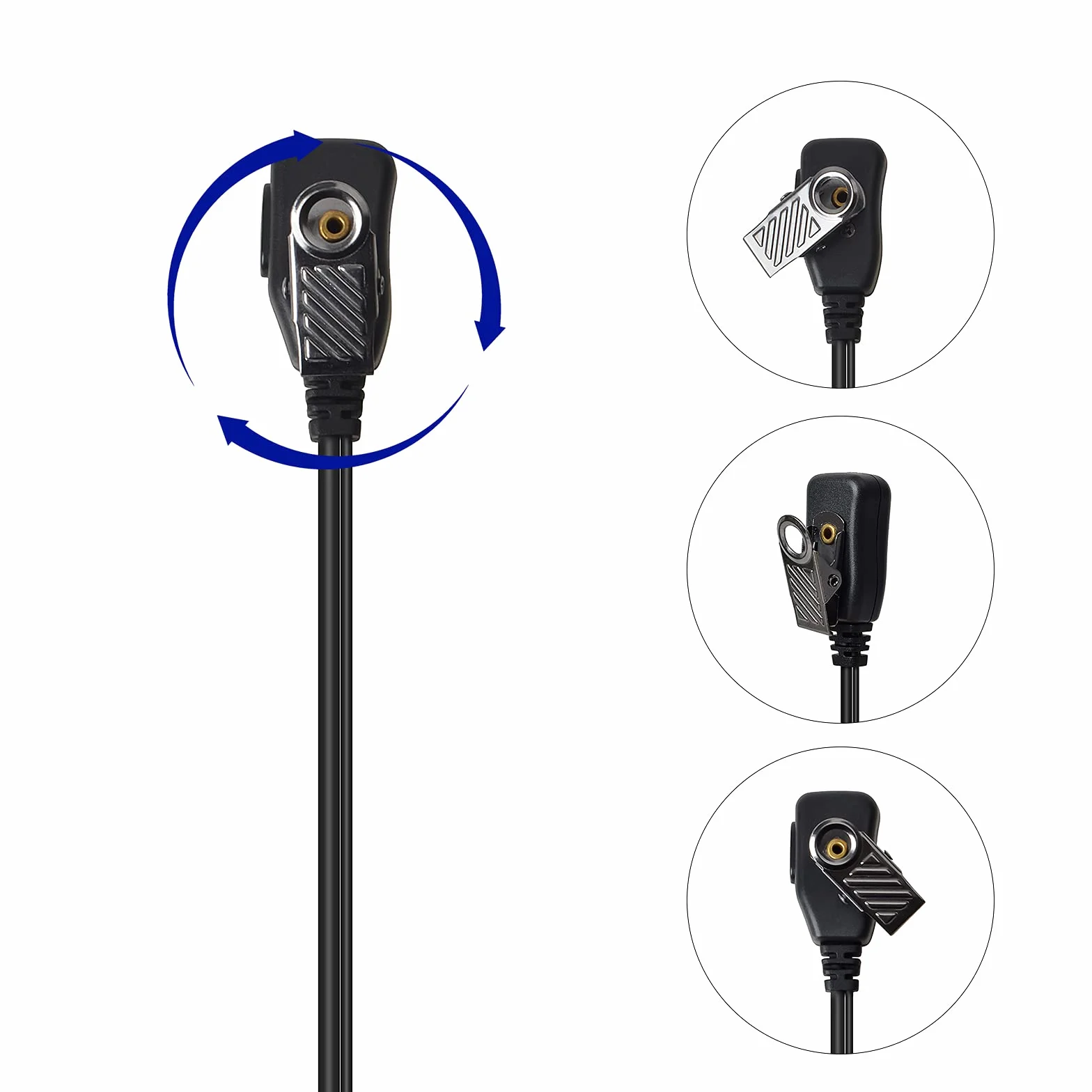 Walkie Talkie Słuchawka z mikrofonem Kompatybilna z Baofeng UV5R 888S UV-82HP Kenwood 2 Way Radio dla ochroniarzy na zewnątrz (Kształt G, 10)