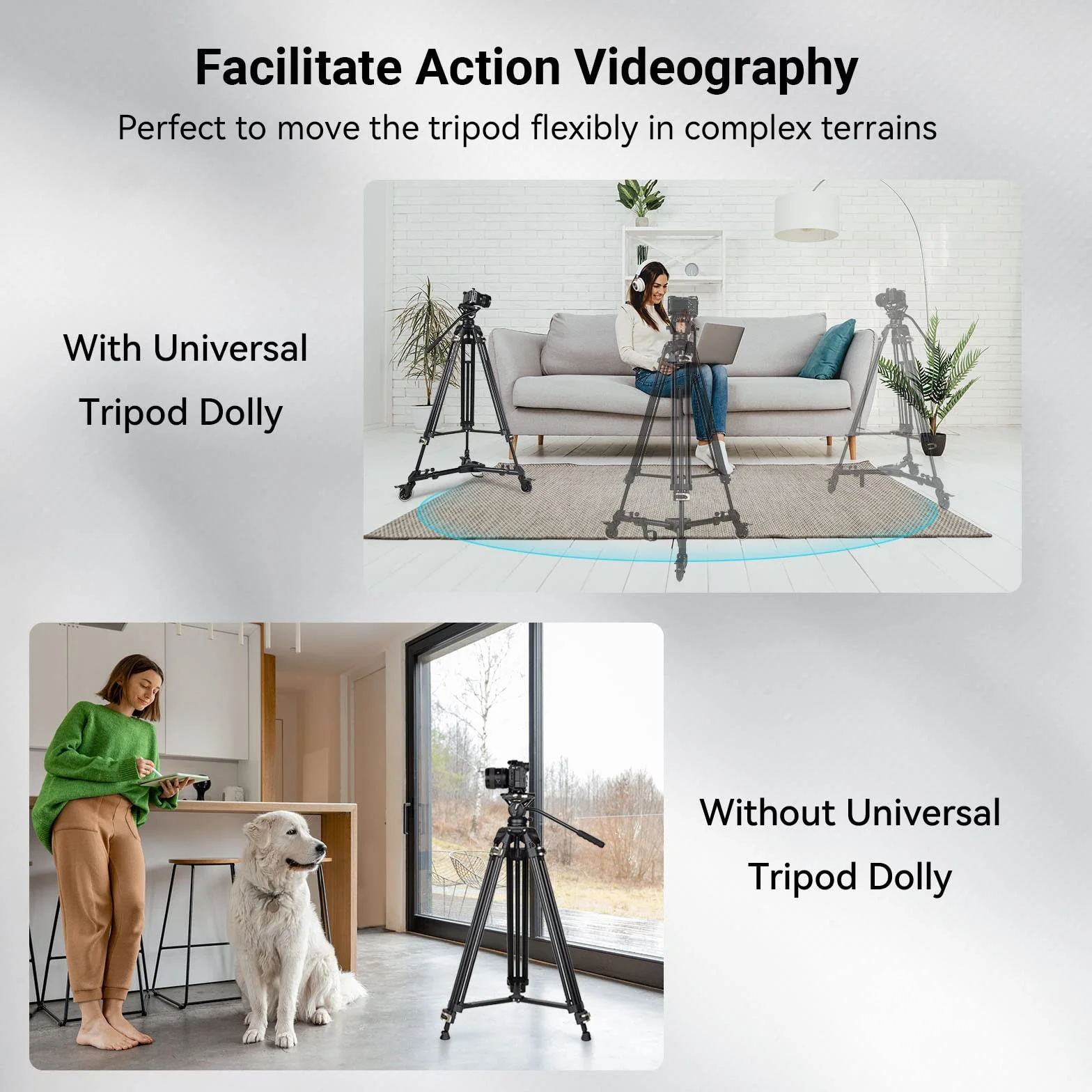 SMALLRIG Uniwersalny Uniwersalny Statyw Fotograficzny, WytrzymałY, z Regulowanymi Uchwytami na Nogi i Torbą do Noszenia, NośNość 33 lb - 3986