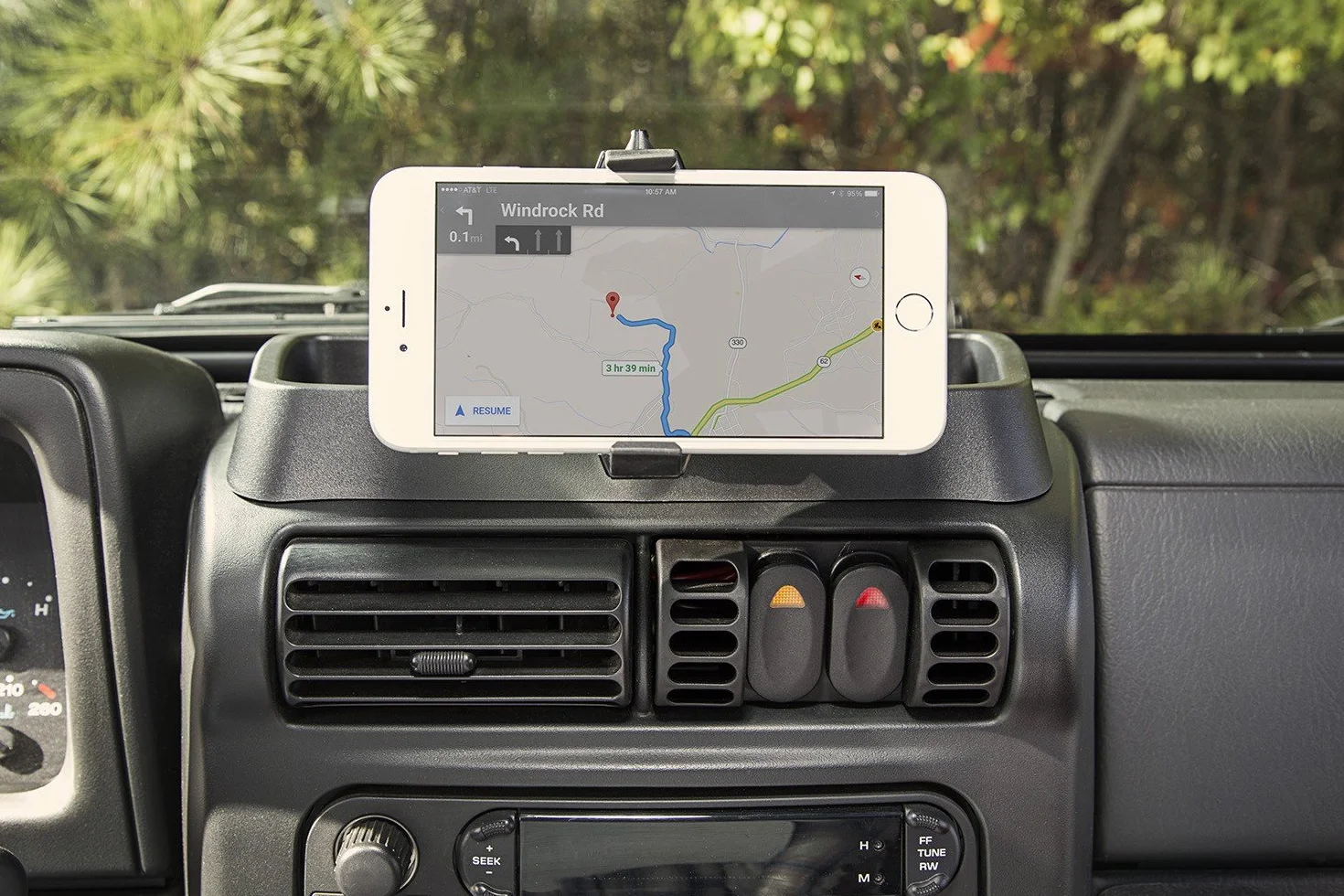 Rugged Ridge 13551.19 Dash Multi-Mount z uchwytem na telefon do TJ/LJ