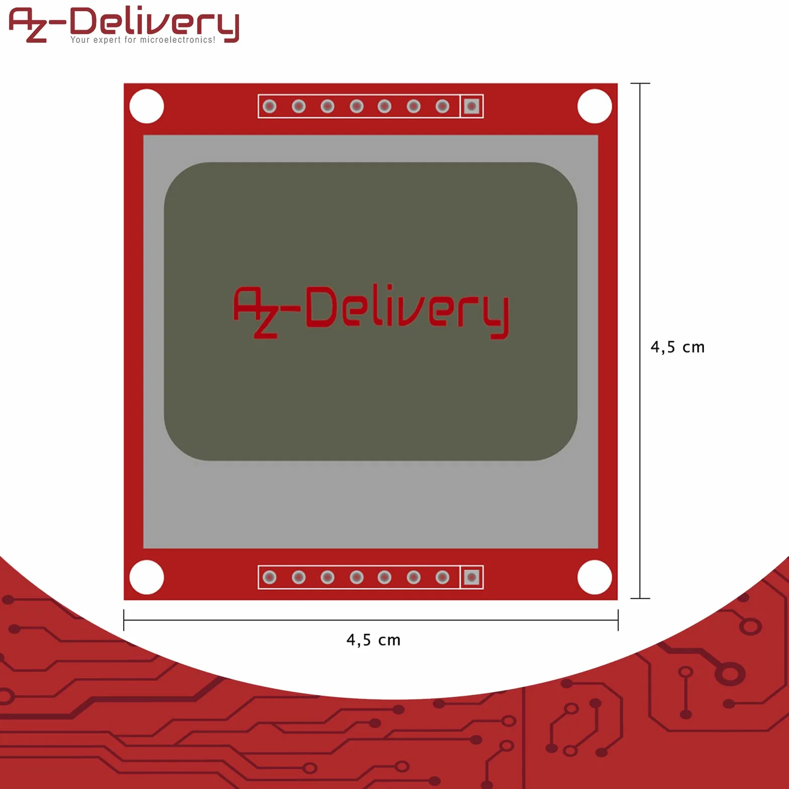AZDelivery 3 x 84x48 pikseli wyświetlacz LCD z białym podświetleniem i czarne znaki kompatybilne z Arduino, Joystick PS2 Gamepad w tym E-Book!