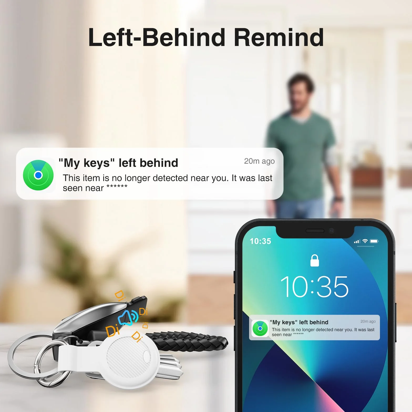 Smart Tracker Tag 2 sztuki kompatybilny z Apple iOS wodoodporny IP68 Bluetooth lokalizator