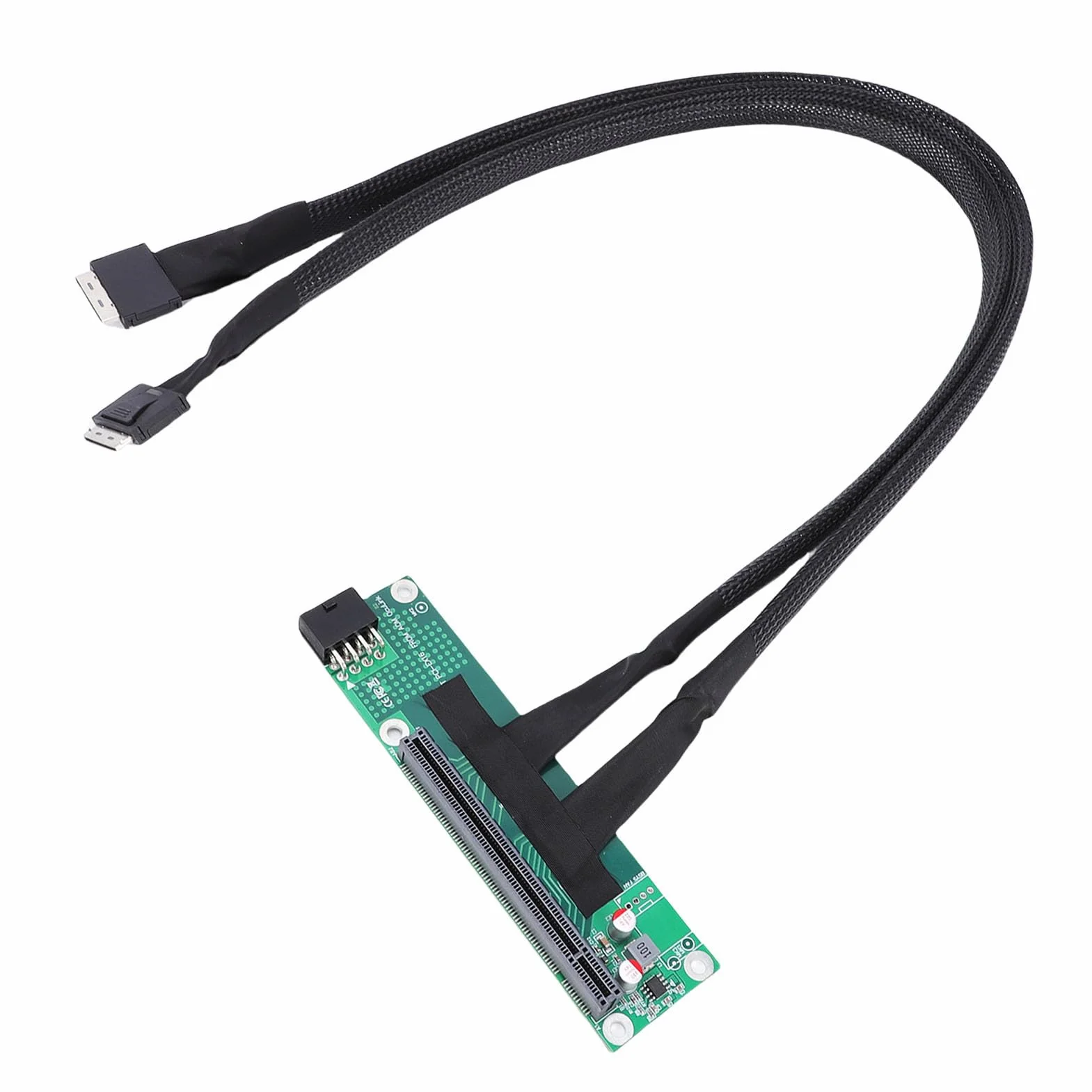 Zunate Kabel Rozgałęziający PCIe 4.0 X16 do Rozdzielacza Płyty Głównej Komputera o Długości 65 Cm