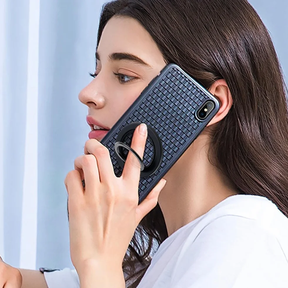 Magnetyczny Uchwyt Na Telefon Pierścień Do Telefonu Składany Stojak Na Telefon Obracany o 360 Stopni Uchwyt Magnetyczny Ring Holder Podstawka Do Smartfona (Czarny)