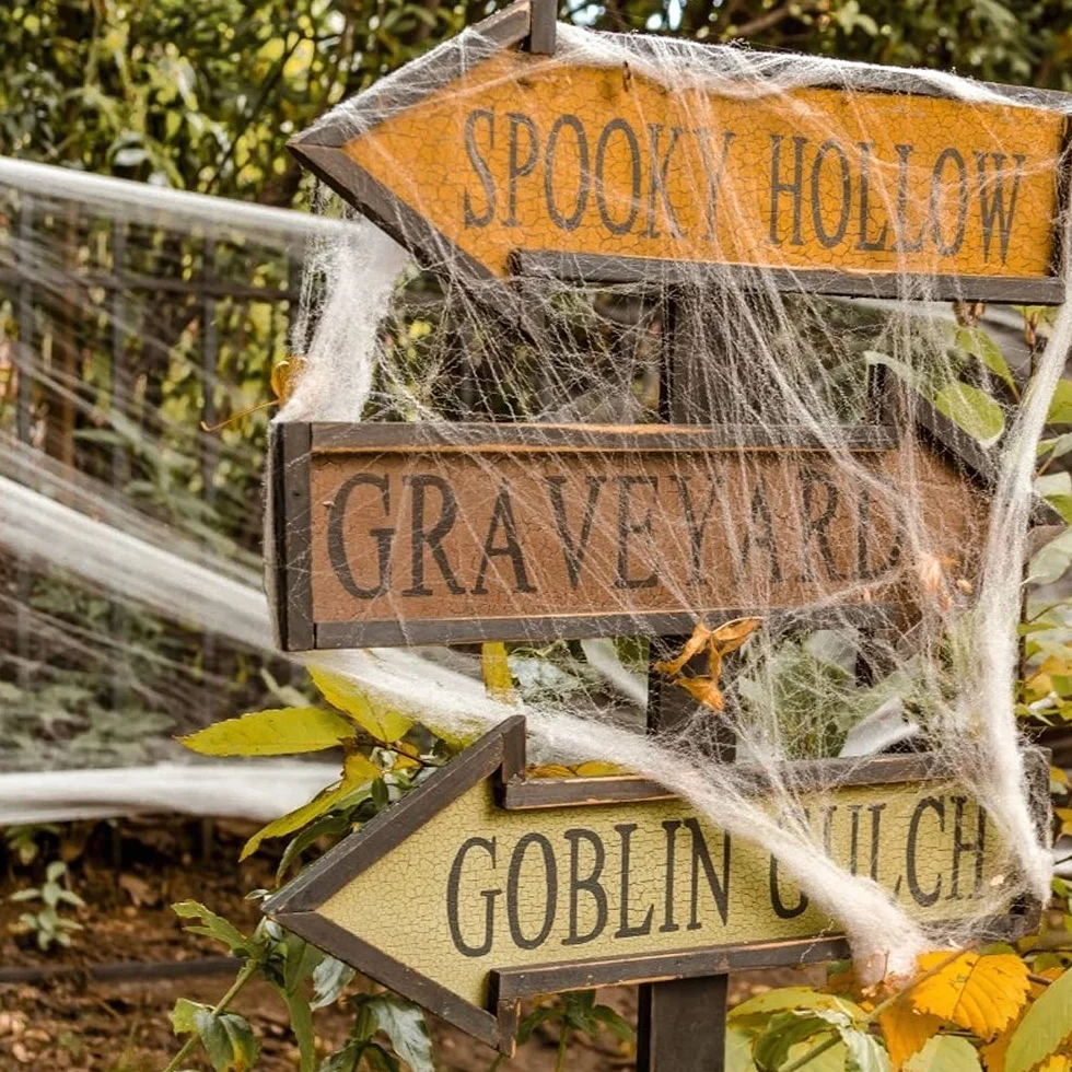 Bluelves 500 g pajęczyny + 25 pająków, dekoracja na Halloween, pajęczyna, dekoracja na Halloween, imprezę, horror, dekoracja na zewnątrz, na imprezę, do ogrodu