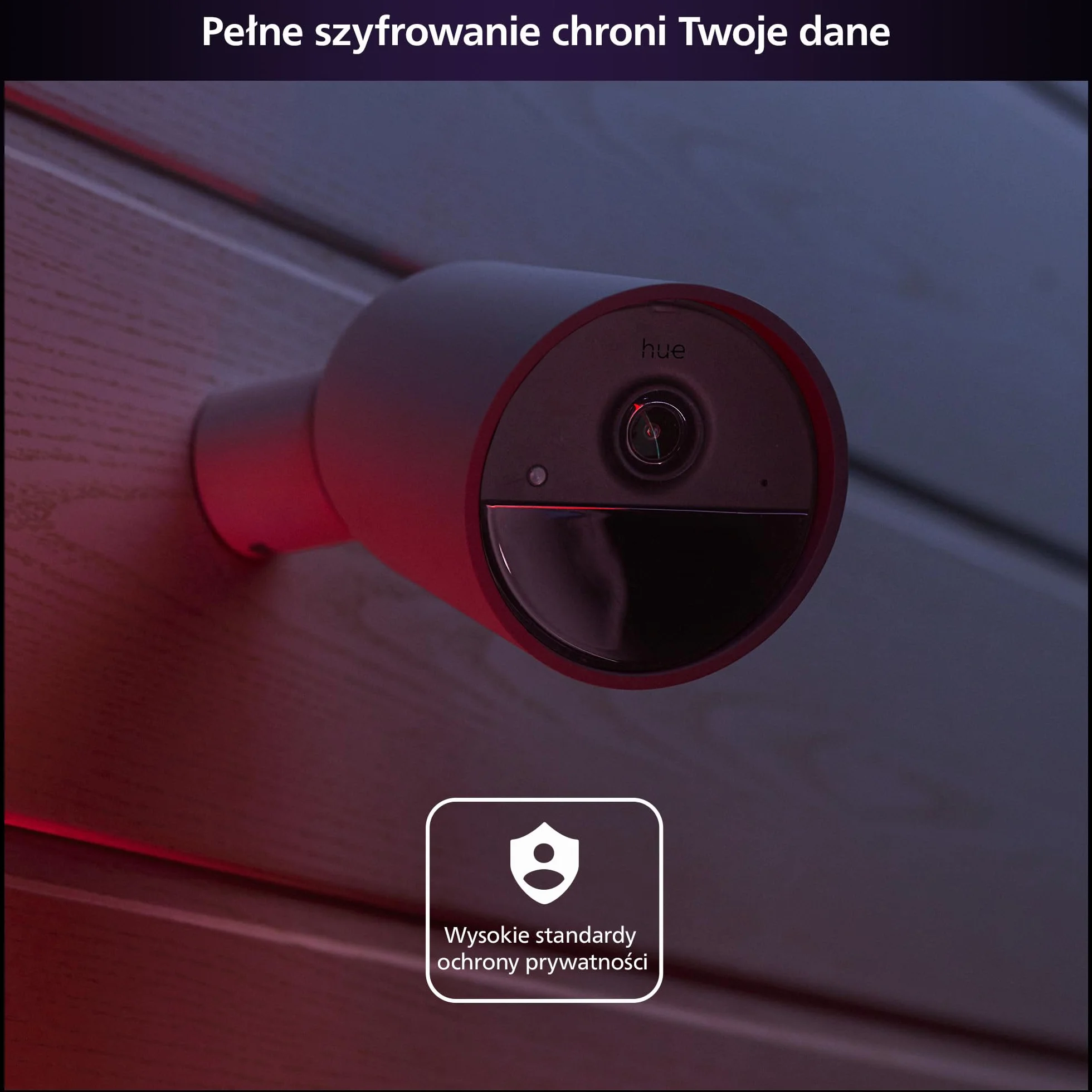 Philips Hue Kamera Raven zasilana baterią akumulatorową biała