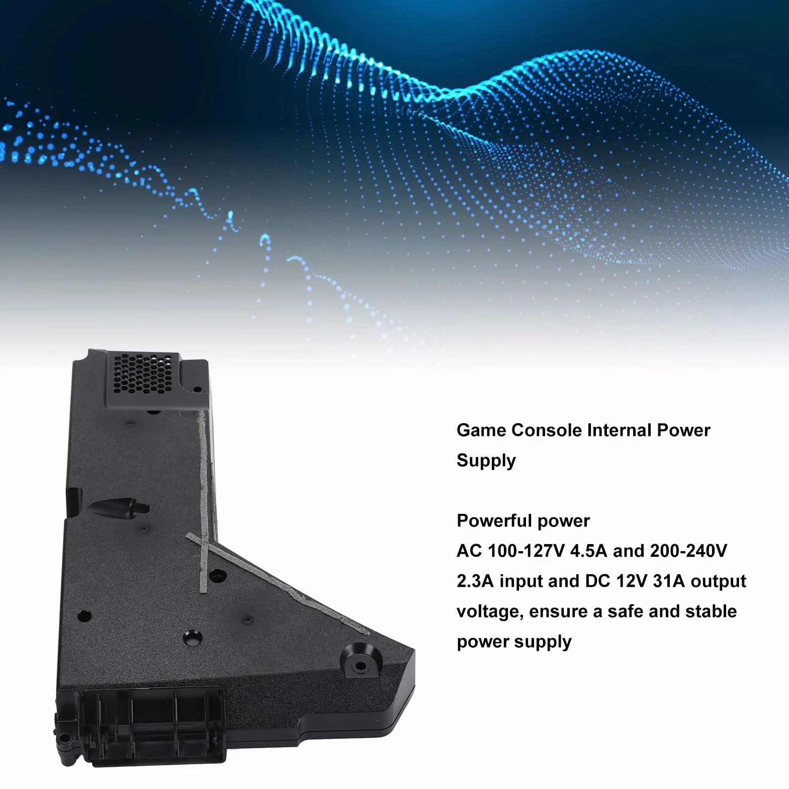 Zasilacz ADP-400DR/ADP-400FR do Konsoli PS5, Zamienny Zasilacz Wewnętrzny do Konsoli do Gier PS5, Wewnętrzny Zasilacz Sieciowy Konsoli do Gier DC 12V 31A (ADP-400DR)