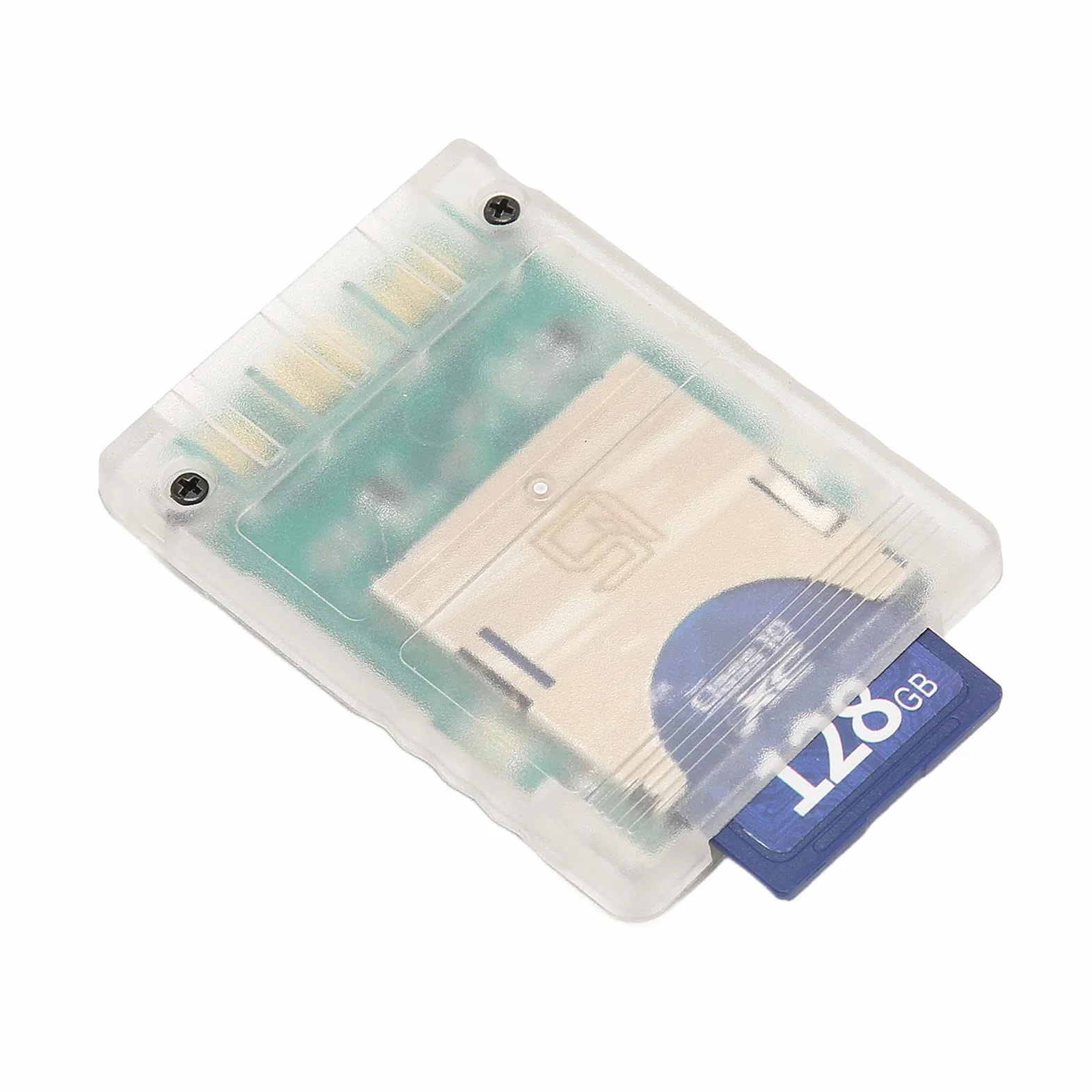 Adapter do Kart do Gier, Zestaw Adapterów Uniwersalnej Konsoli do Gier do Adaptera MX4SIO, Karta 64MB FMCB V1.966, Adapter do Kart Pamięci z Kartą Pamięci 128G(Grube konsole)