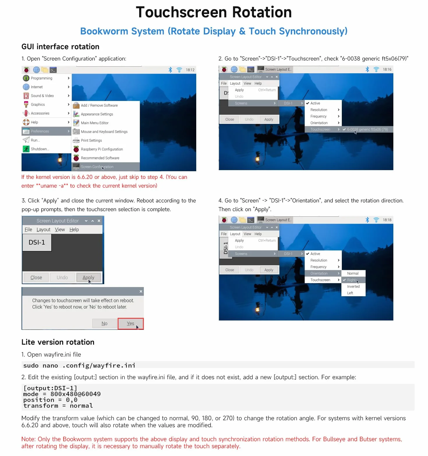 LUCKFOX DSI pojemnościowy 7-calowy ekran dotykowy z obudową do Raspberry Pi, wspiera drukowanie 3D do ekranu, rozdzielczość 800 x 480 pikseli, szeroki kąt widzenia 170°, IPS do Core3566
