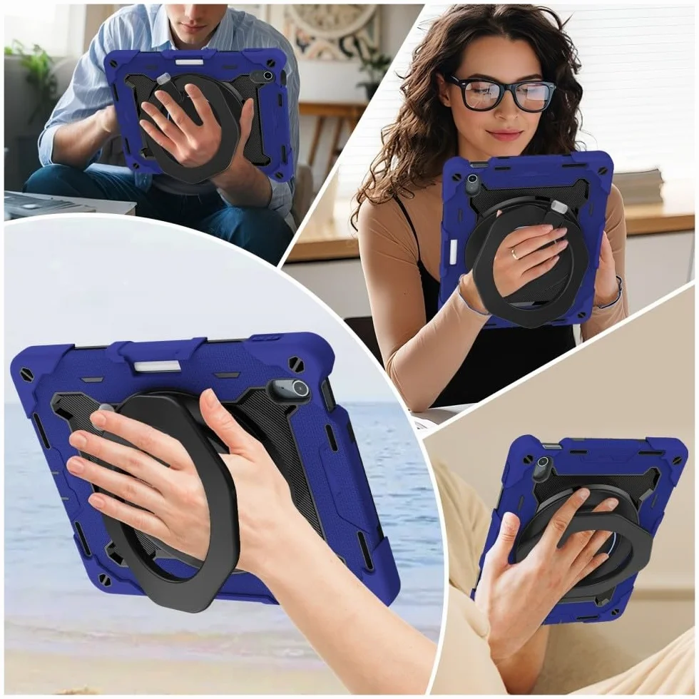 Generic etui kompatybilne z Xiaomi Poco Pad M1 (kolor: czarny) pełna obudowa twardy tył twardy silikonowy stojak pokrowiec pasek