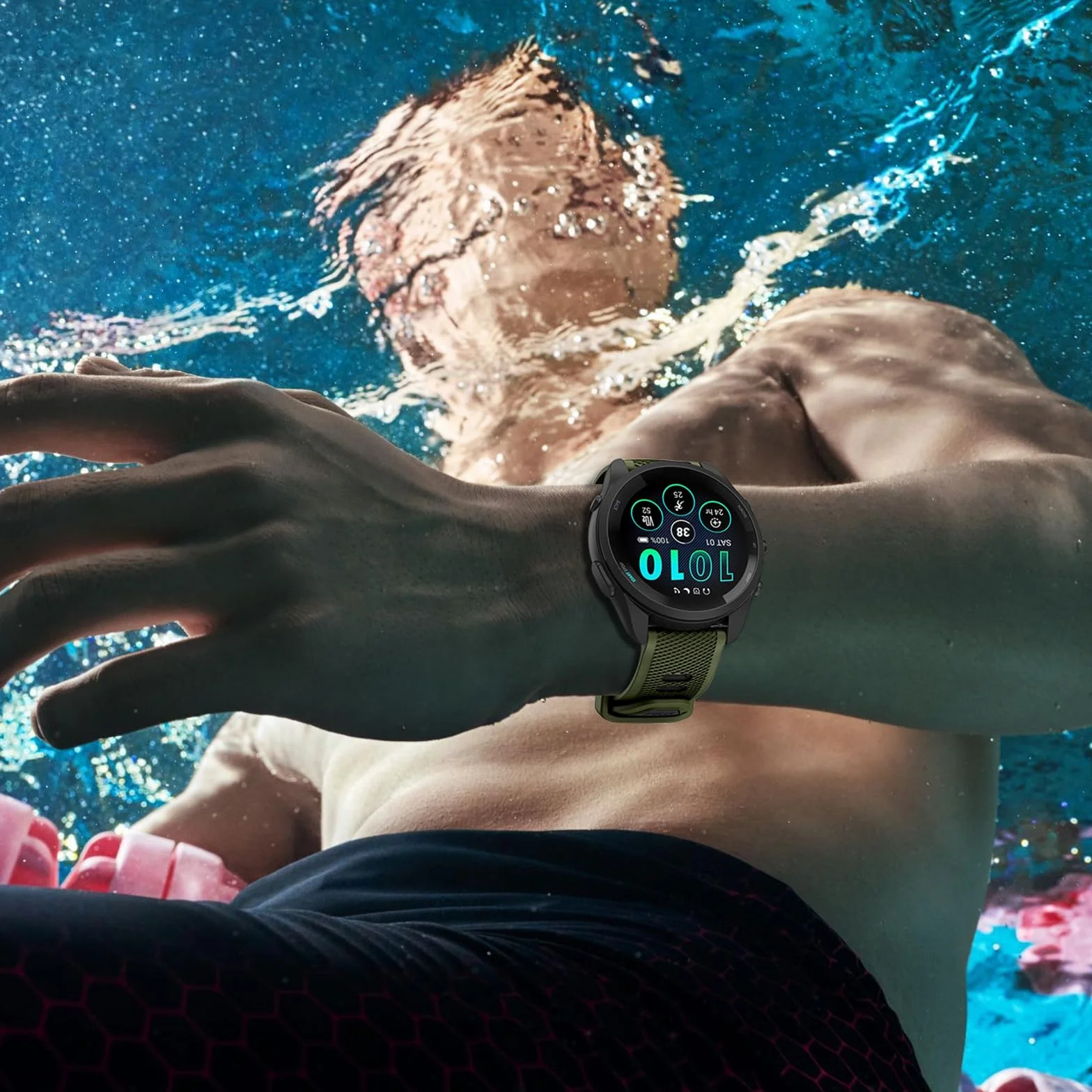 ISABAKE 22mm Pasek do Forerunner 255 Music/Forerunner 265, Silikonowy Pasek z Szybkozłączką do Garmin Venu 2/Vivoactive 4/Samsung Galaxy Watch 3 45 mm