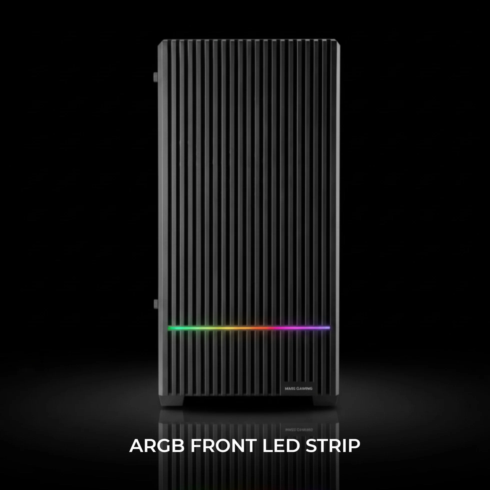 Mars Gaming MC-QUANTUM, Obudowa PC Gaming ATX, Przedni Mesh z paskiem LED ARGB, Pełne boczne szkło hartowane, 4x wentylatory FDB 120mm, Wsparcie chłodzenia cieczą do 240mm, USB-C, Czarny